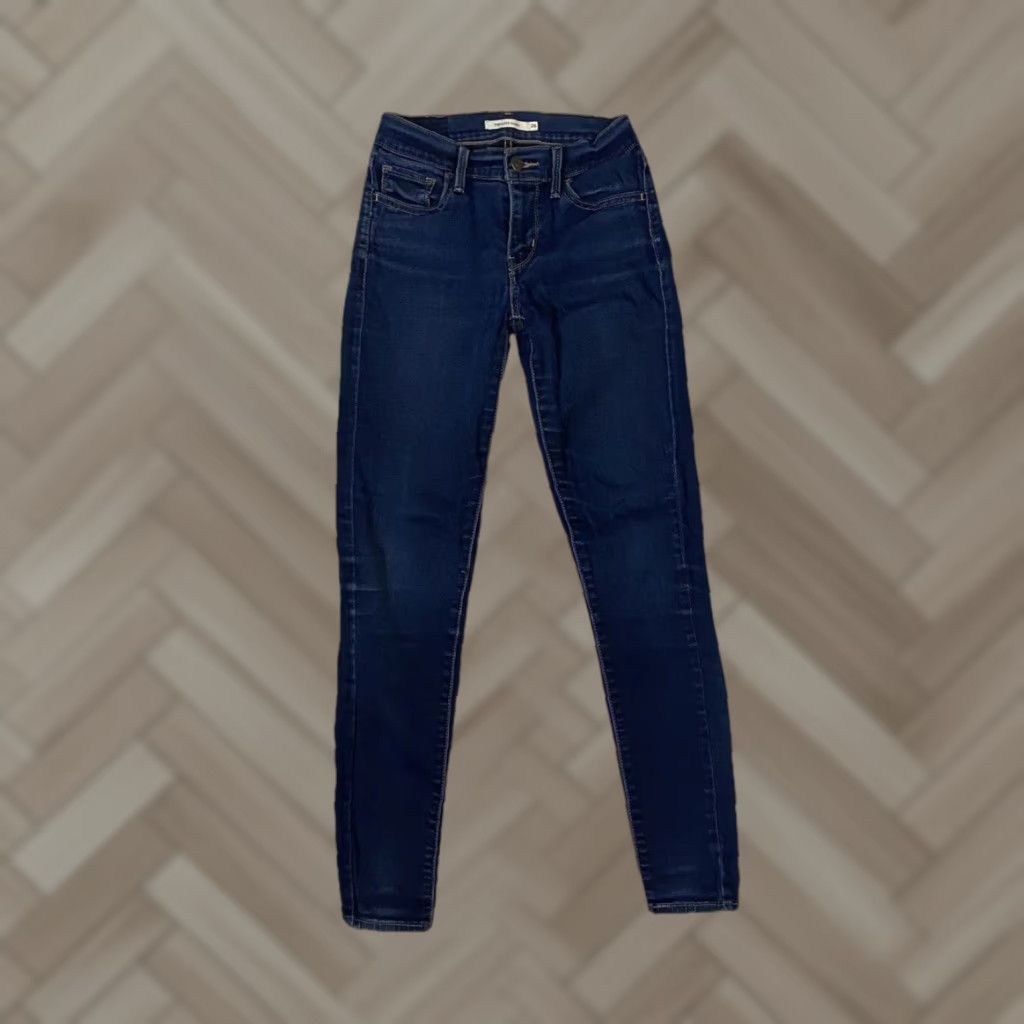 Levi's Levi's 710 Super Skinny Jeans Womens Mid Rise Stretch Medium Wash Blue 26x30 Jeans Size 26" / US 2 / IT 38 - 1 Thumbnail