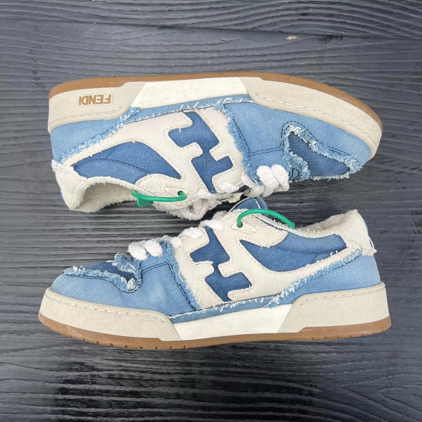 Fendi Fendi Match White & Blue Denim 36.5 (Mint) Size US 6 / IT 36 - 4 Thumbnail