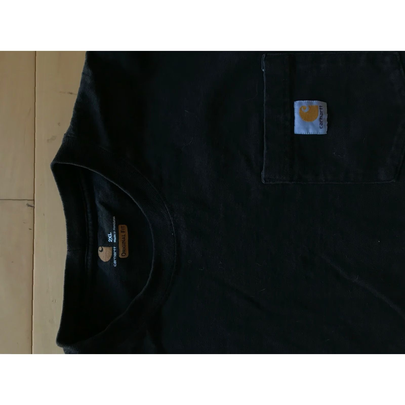 Carhartt VINTAGE Carhartt Pocket Tee Shirt Mens 2XL Black Short Sleeve 100% Cotton Shirt Size US XXL / EU 58 / 5 - 3 Thumbnail