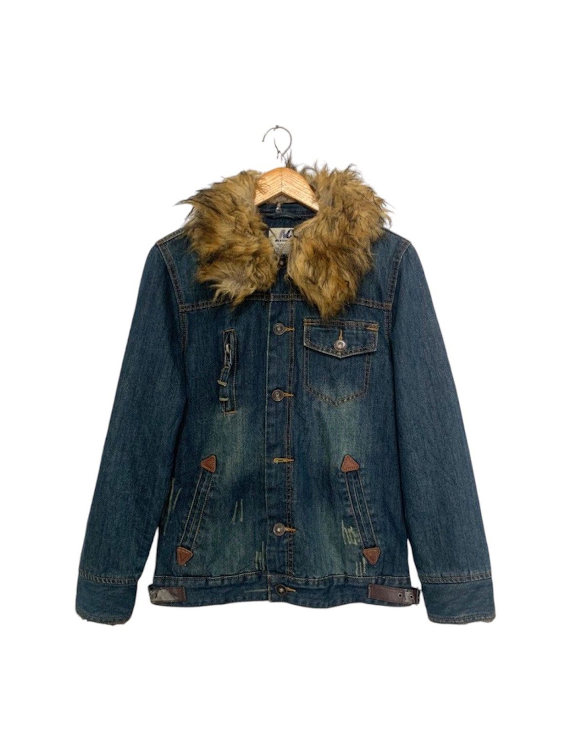 If Six Was Nine × Japanese Brand × Le Grande Bleu (L.G.B.) Distressed Denim Fur Jacket Size US M / EU 48-50 / 2 - 1 Thumbnail