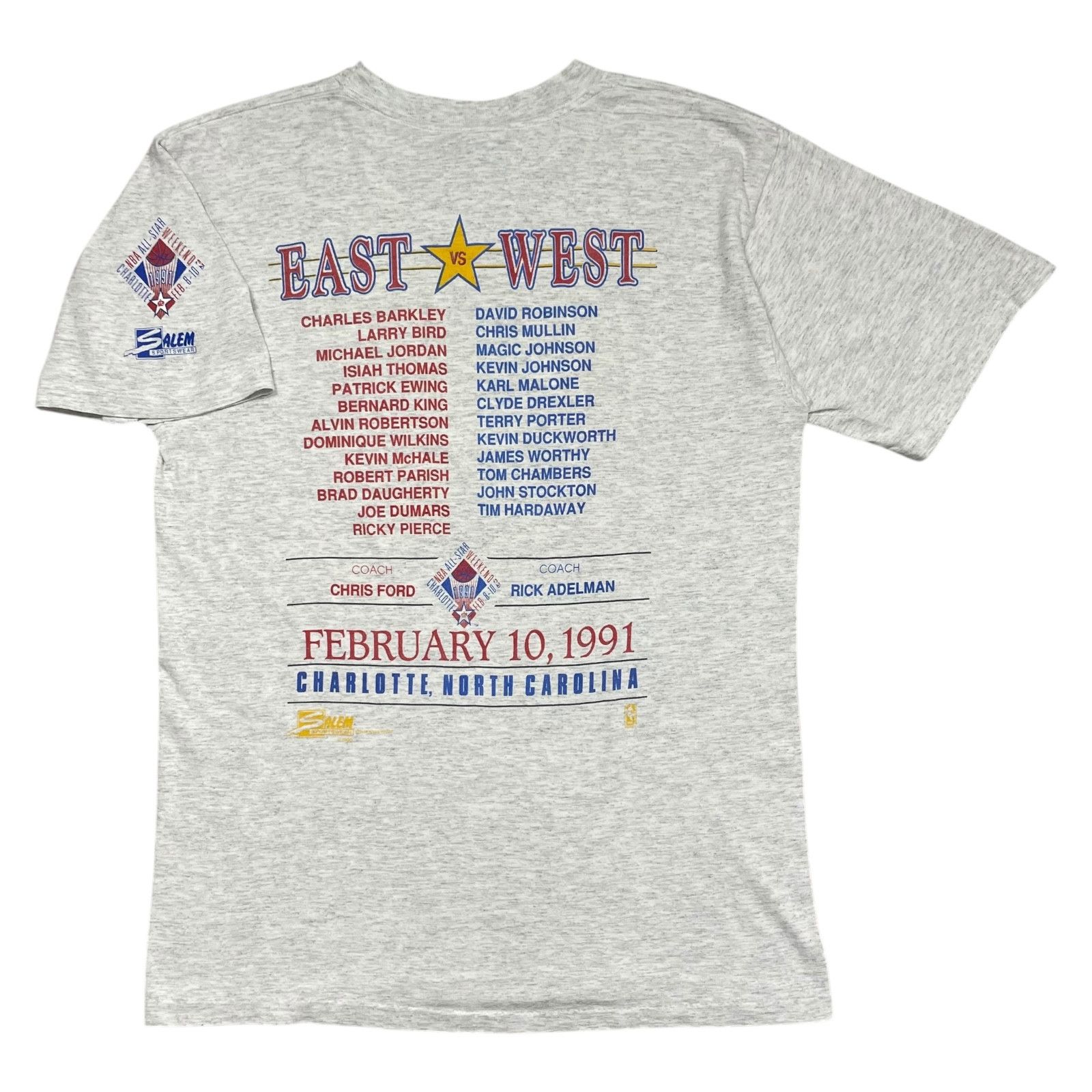 NBA × Salem Sportswear × Vintage 90s ALL STAR GAME 1991 CHARLOTTE T-SHIRT SALEM SPORTSWEAR L Size US L / EU 52-54 / 3 - 2 Thumbnail