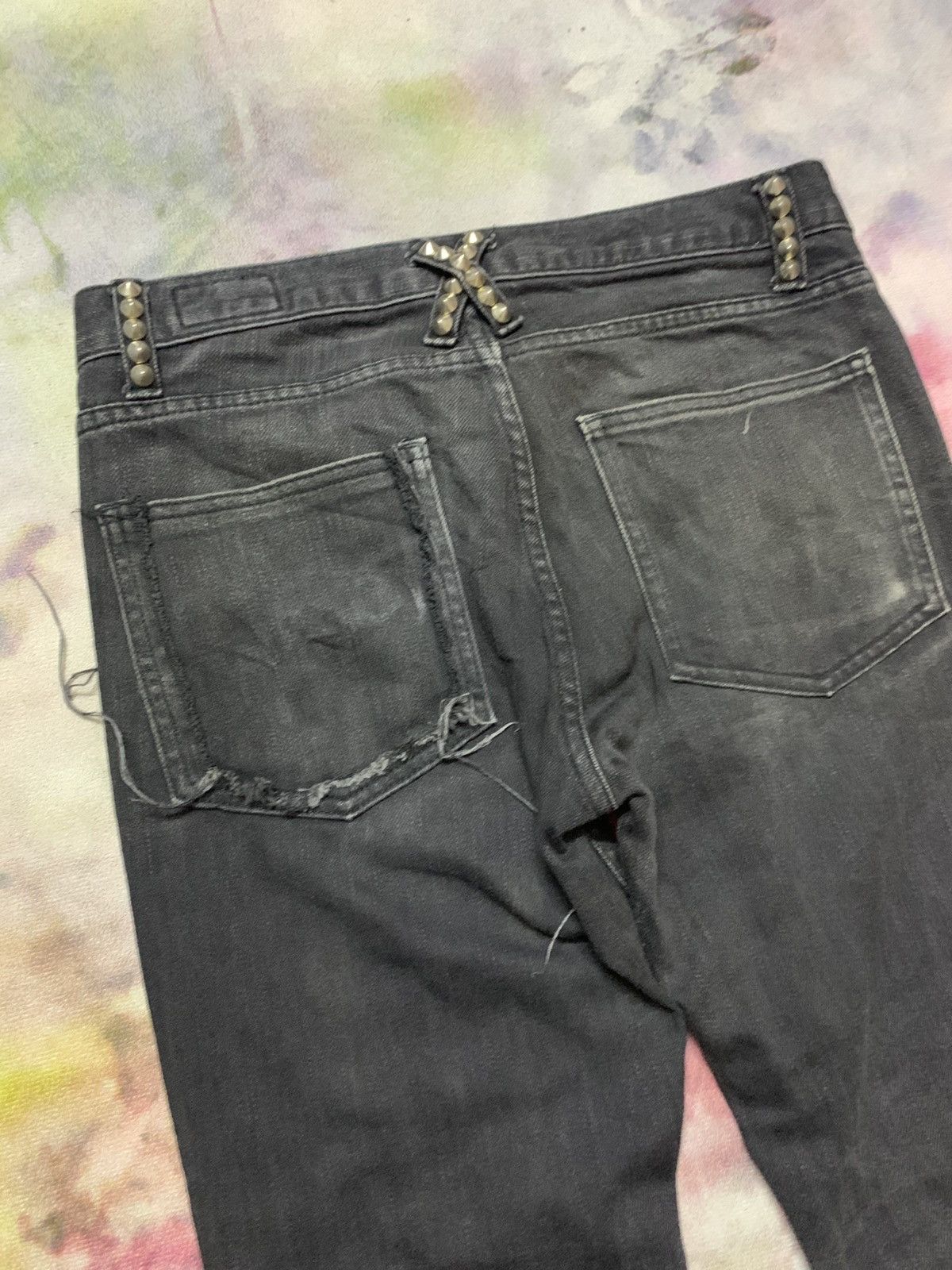 Le Grande Bleu (L.G.B.) Japanese Brand Z VARGAS Goth Punk Vkei Skinny Denim Size US 29 - 12 Thumbnail