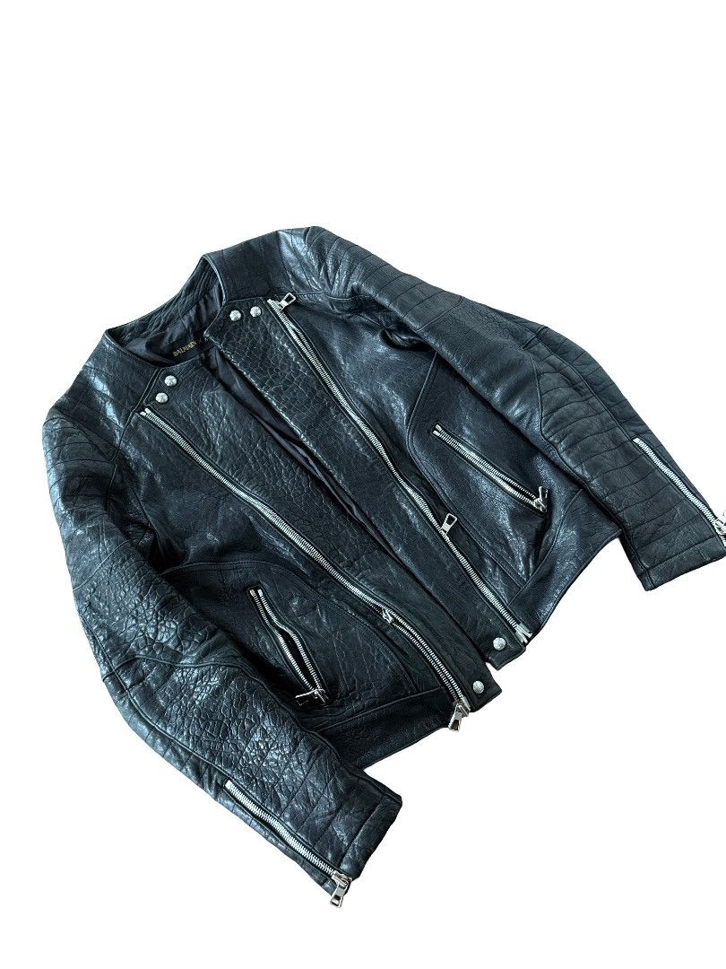 Balmain × H&M Balmain x H&M AW15 Biker Leather Jacket Size US L / EU 52-54 / 3 - 3 Thumbnail