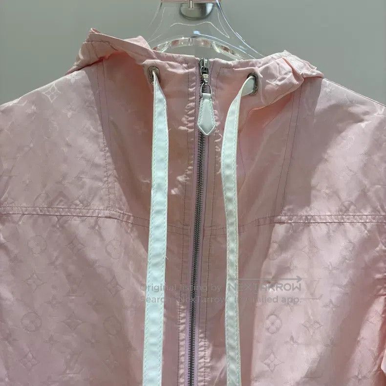 Louis Vuitton Louis Vuitton Pink logo full-print hooded drawstring long- Size XXS / US 00 / IT 34 - 3 Thumbnail