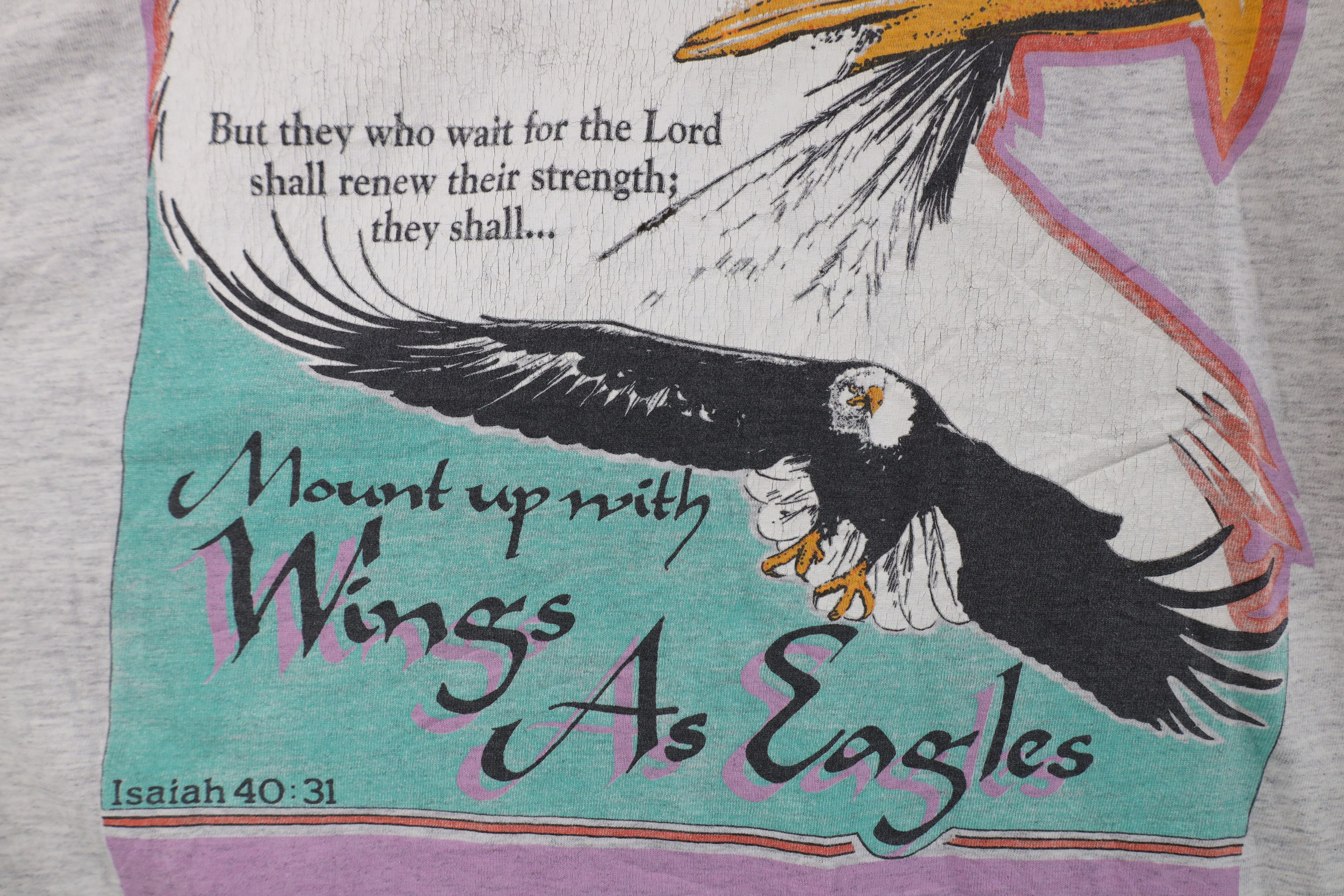 Vintage Vintage 90s Isaiah 40:31 Lord Eagle Long Sleeve T-Shirt USA Size US XXL / EU 58 / 5 - 11 Thumbnail