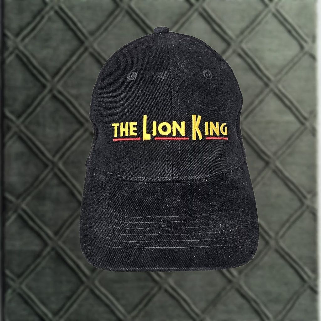 Disney VINTAGE? No. Lion King Hat Cap Strap Back Black Embroidered Broadway Musical VIP Disney Mens Size ONE SIZE - 1 Thumbnail