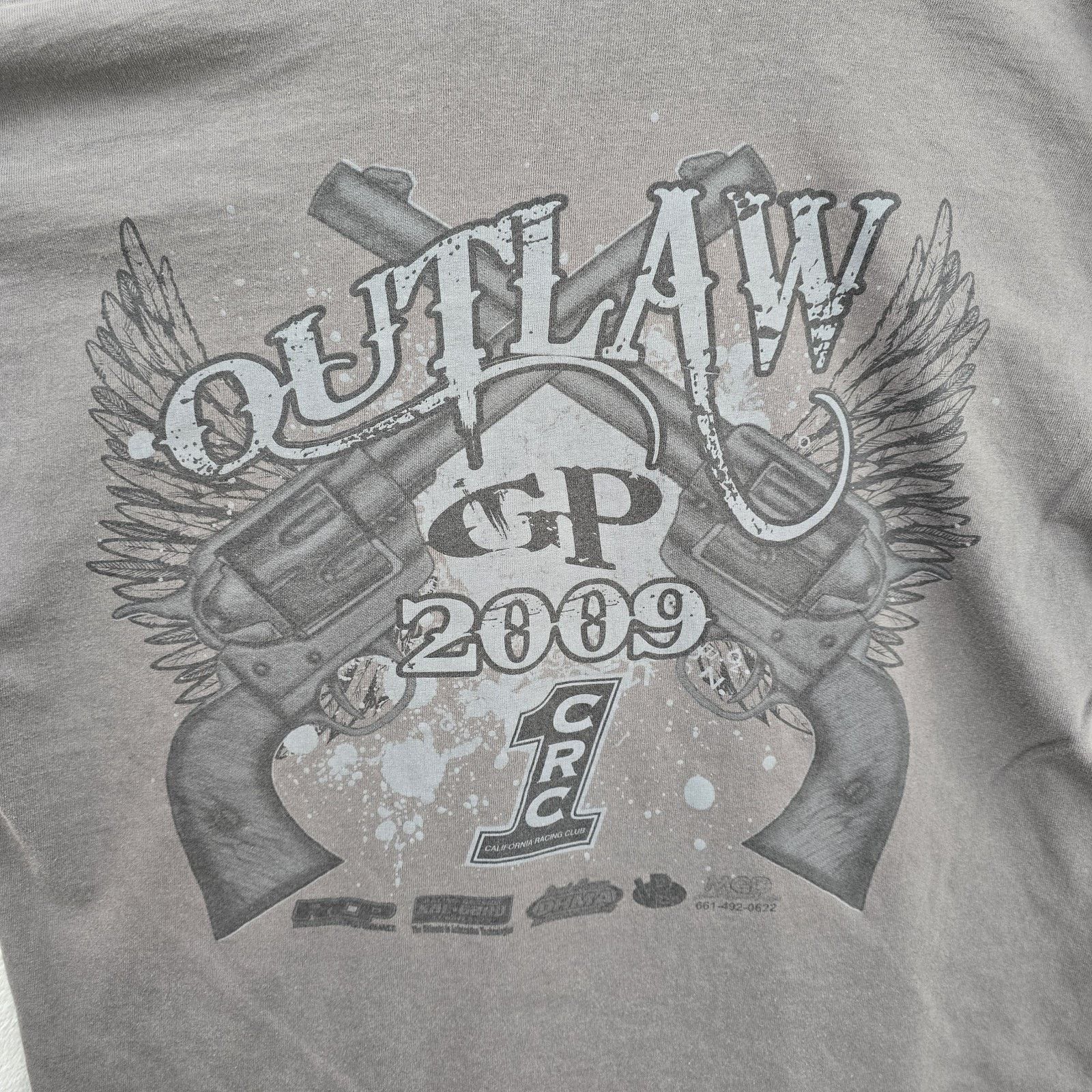 Gildan Outlaw Grand Prix CRC Motocross Shirt Mens XL Y2K 2009 Size US XL / EU 56 / 4 - 9 Thumbnail