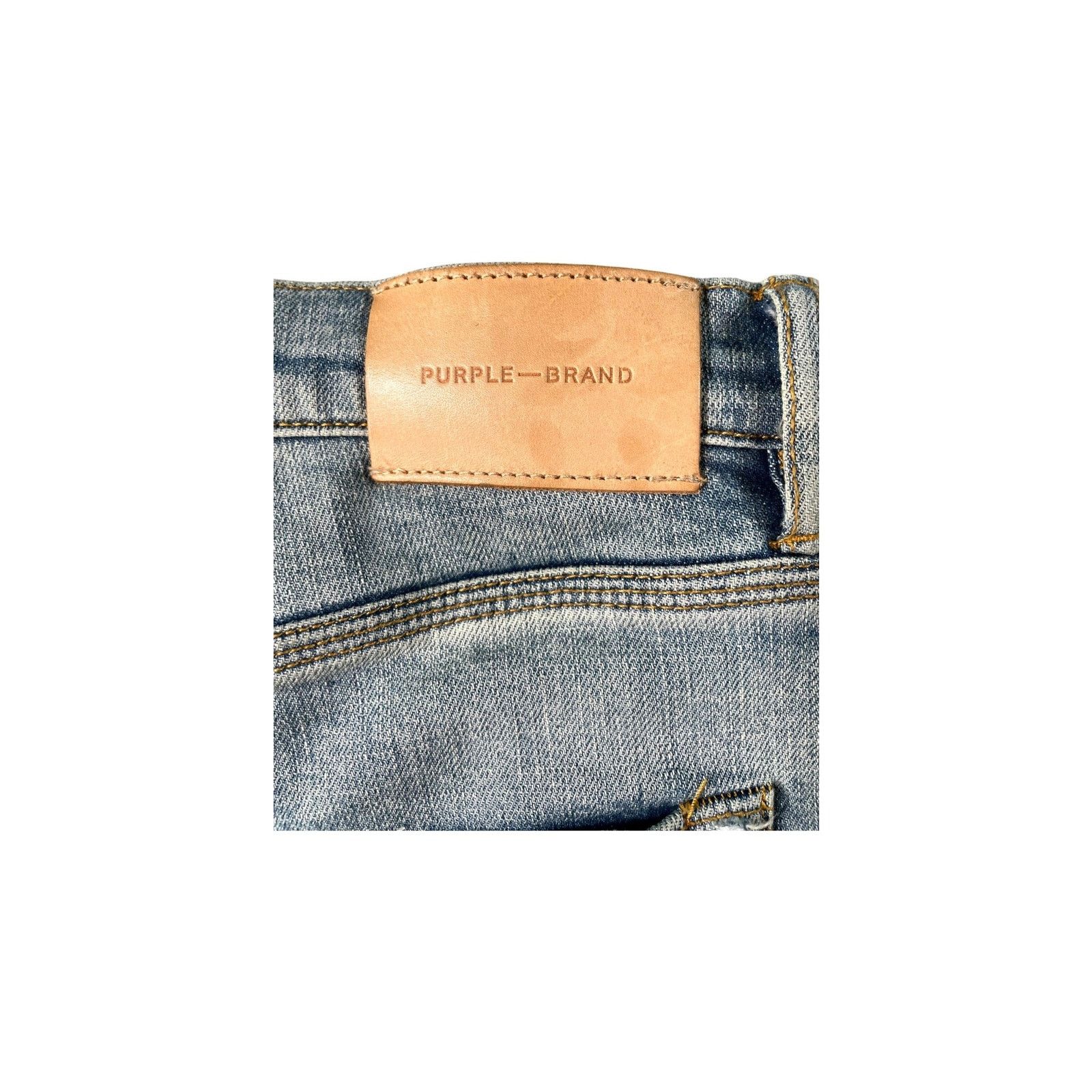 Purple Brand Purple Brand Distressed Light Wash Jeans Size US 33 - 4 Thumbnail
