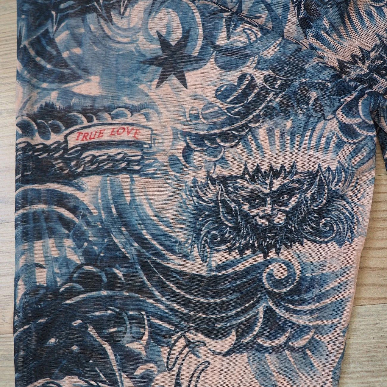 Jean Paul Gaultier Jean Paul Gaultier x Lindex mesh tattoo y2k leggings grunge Size 27" / US 4 / IT 40 - 3 Thumbnail