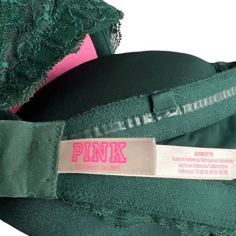 Victoria's Secret VICTORIA'S SECRET PINK Strapless Green Light Lined Bra, 32DD Size ONE SIZE - 4 Thumbnail