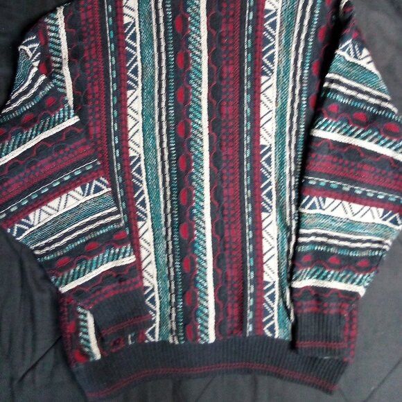 Vintage Vintage Alfani 3D Cable Knit Sweater Biggie Coogi Style Size US L / EU 52-54 / 3 - 8 Thumbnail