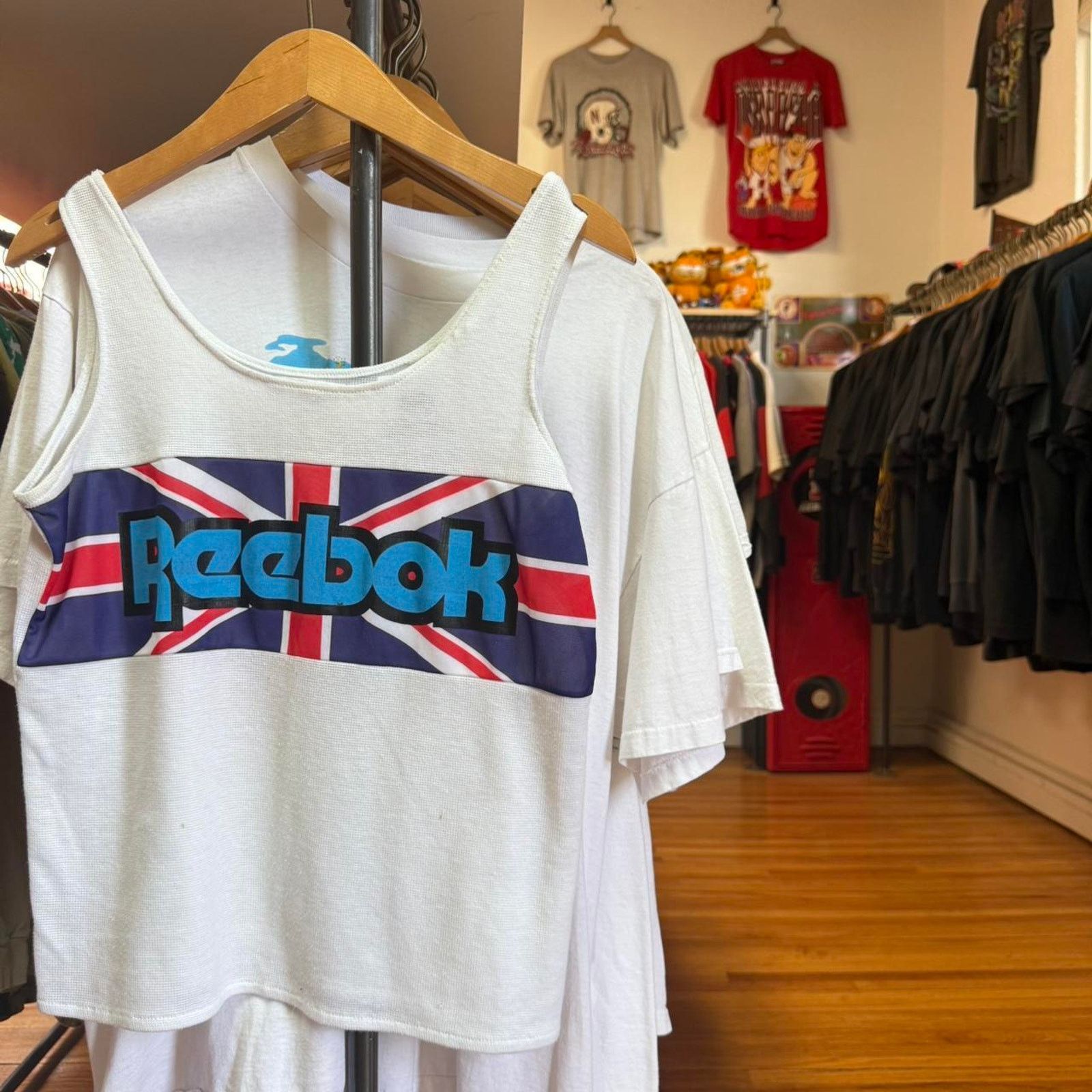 Reebok × Vintage Vintage 80s Reebok England Flag Tank Top Size L / US 10 / IT 46 - 1 Thumbnail