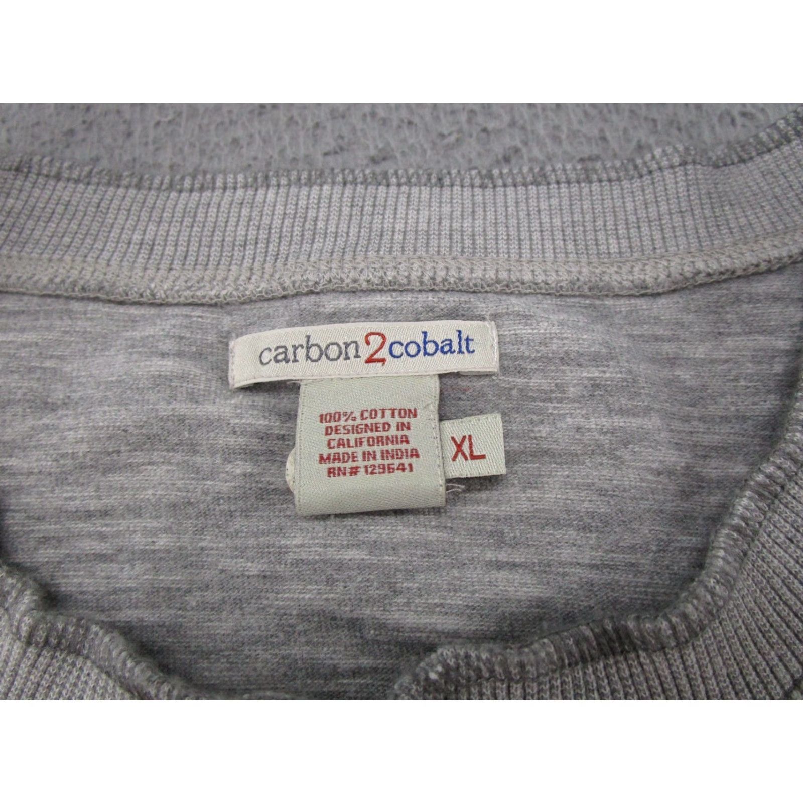 Carbon2Cobalt VINTAGE Carbon 2 Cobalt Sweater Mens XL Gray Henley 1/4 Zip Long Sleeve Elbow Patches Size US XL / EU 56 / 4 - 2 Thumbnail