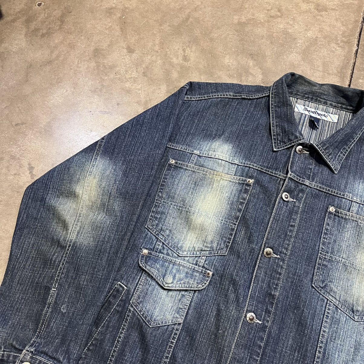 Southpole Vintage Y2K SouthPole Denim Jean Jacket Faded Hip Hop Y2K Size US XXL / EU 58 / 5 - 8 Thumbnail