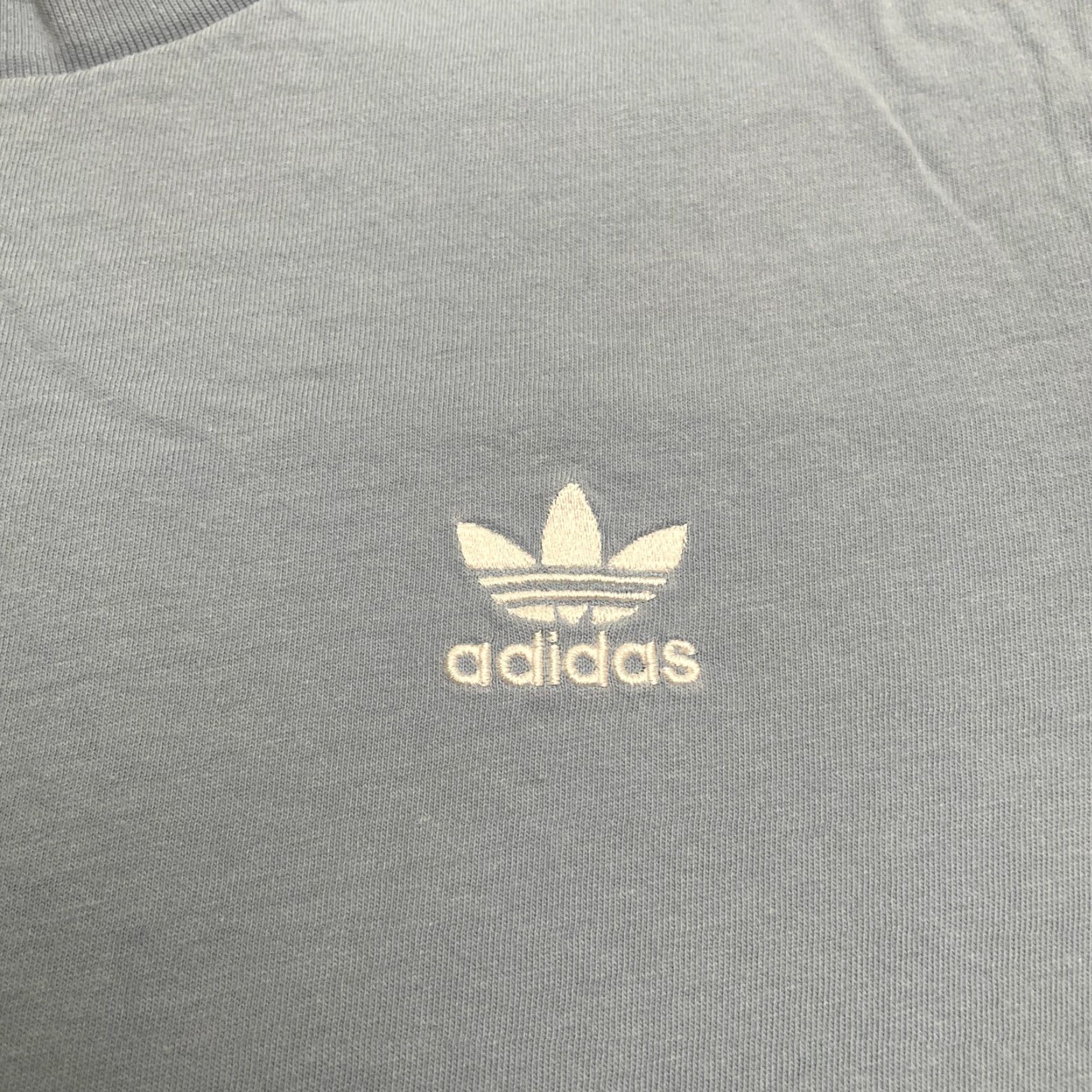 Adidas Adidas Logo T-Shirt Mens Large Light Blue Cotton Crew Neck Short Sleeve Essential Tee Size US L / EU 52-54 / 3 - 3 Thumbnail