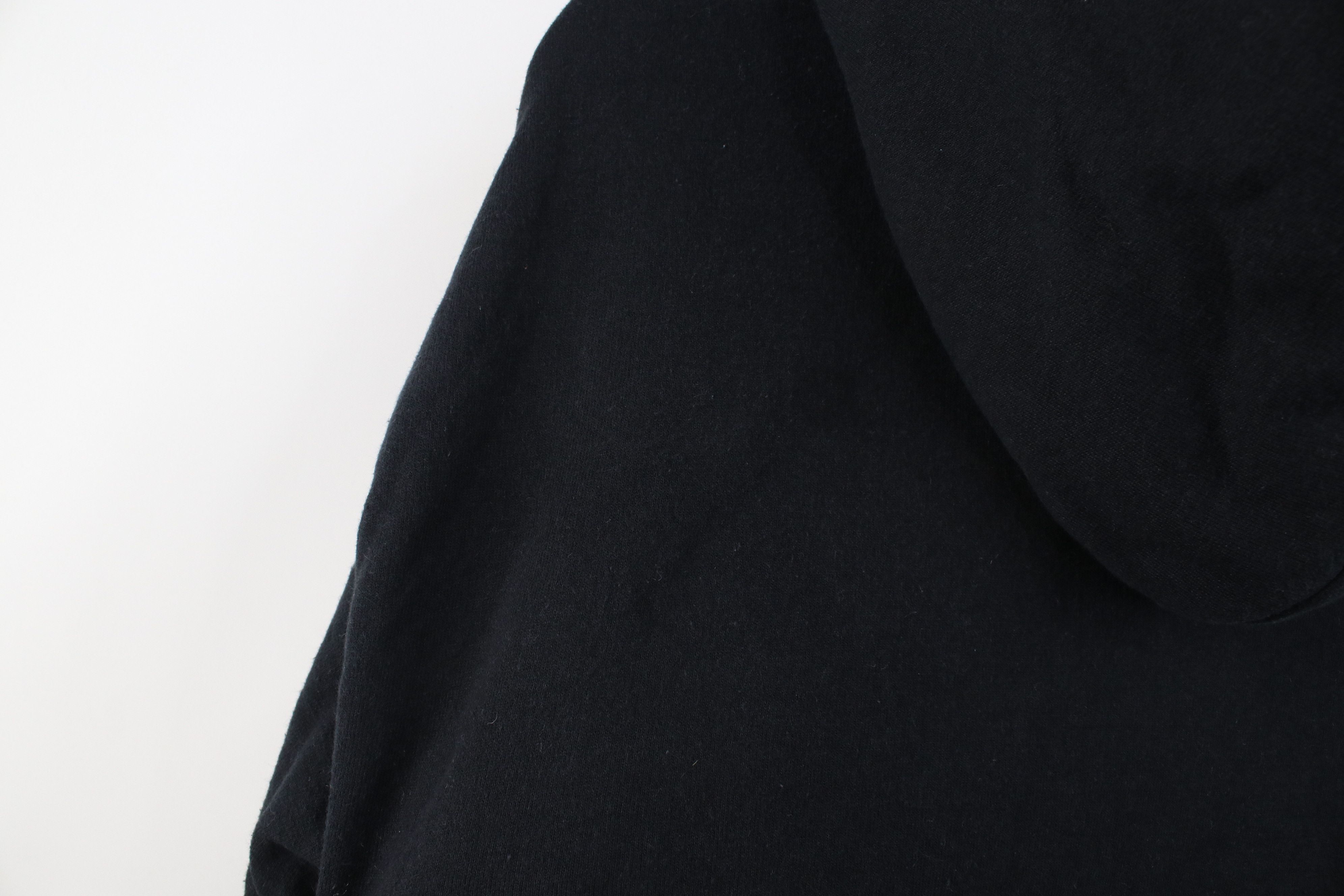 Vintage Vintage 90s Y2K Streetwear Blank Hoodie Sweatshirt Black Size M / US 6-8 / IT 42-44 - 9 Thumbnail