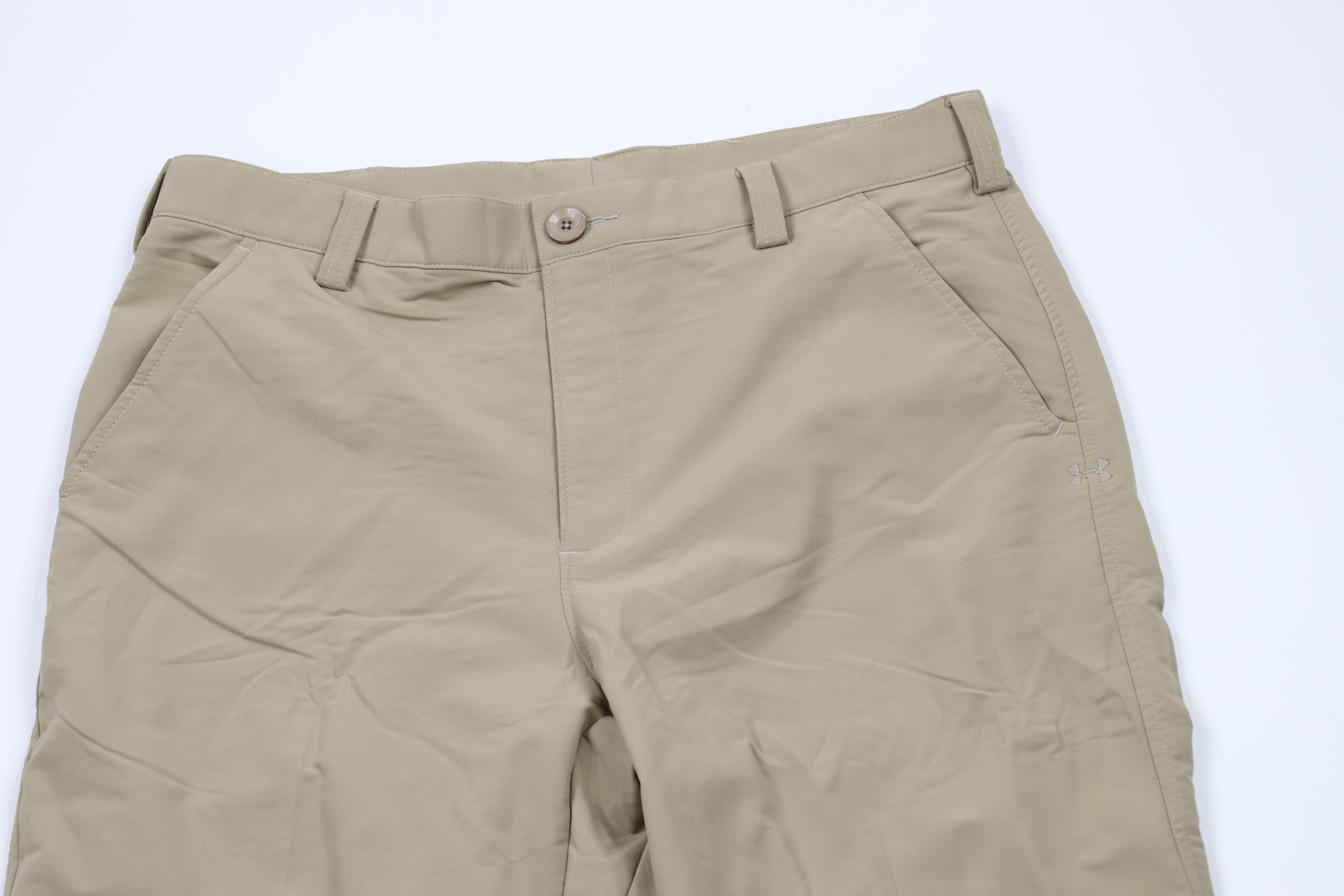 Under Armour × Vintage Under Armour Flat Front Tech Wide Leg Golfing Chino Pants Size US 34 / EU 50 - 2 Thumbnail