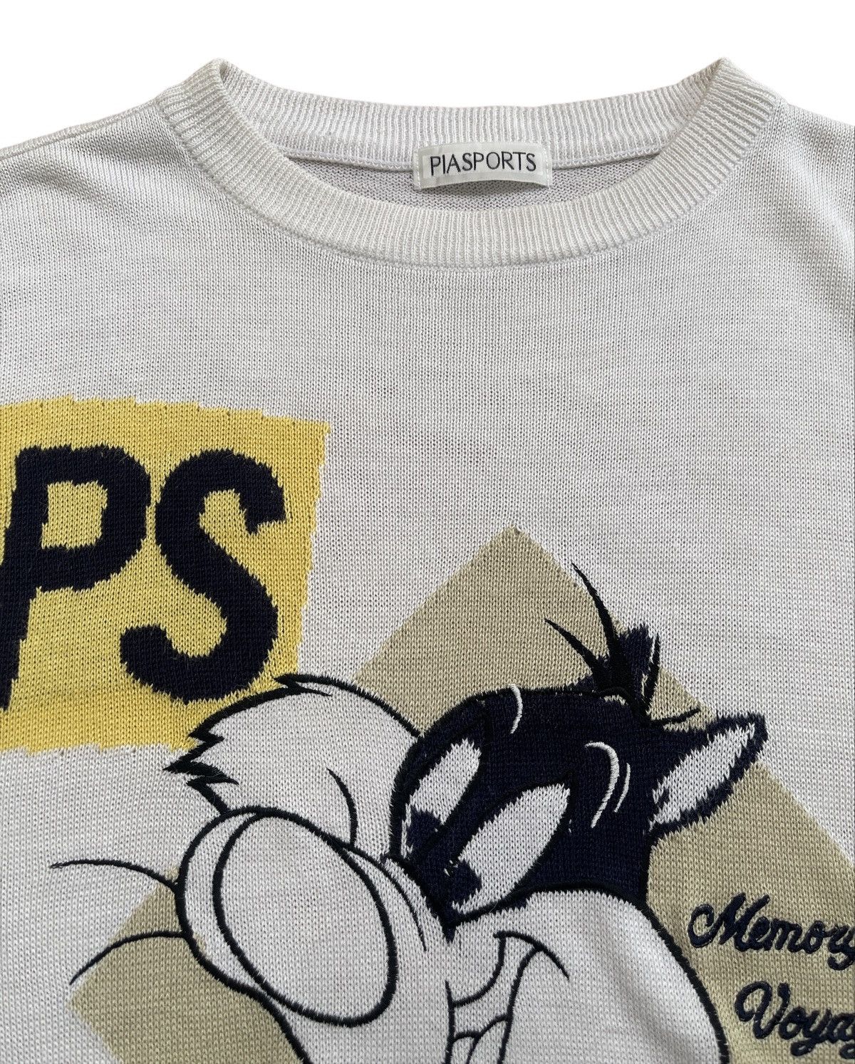 Japanese Brand Vintage 90s Pia Sports X Sylvester Looney Tunes knitwear Size US XL / EU 56 / 4 - 5 Thumbnail