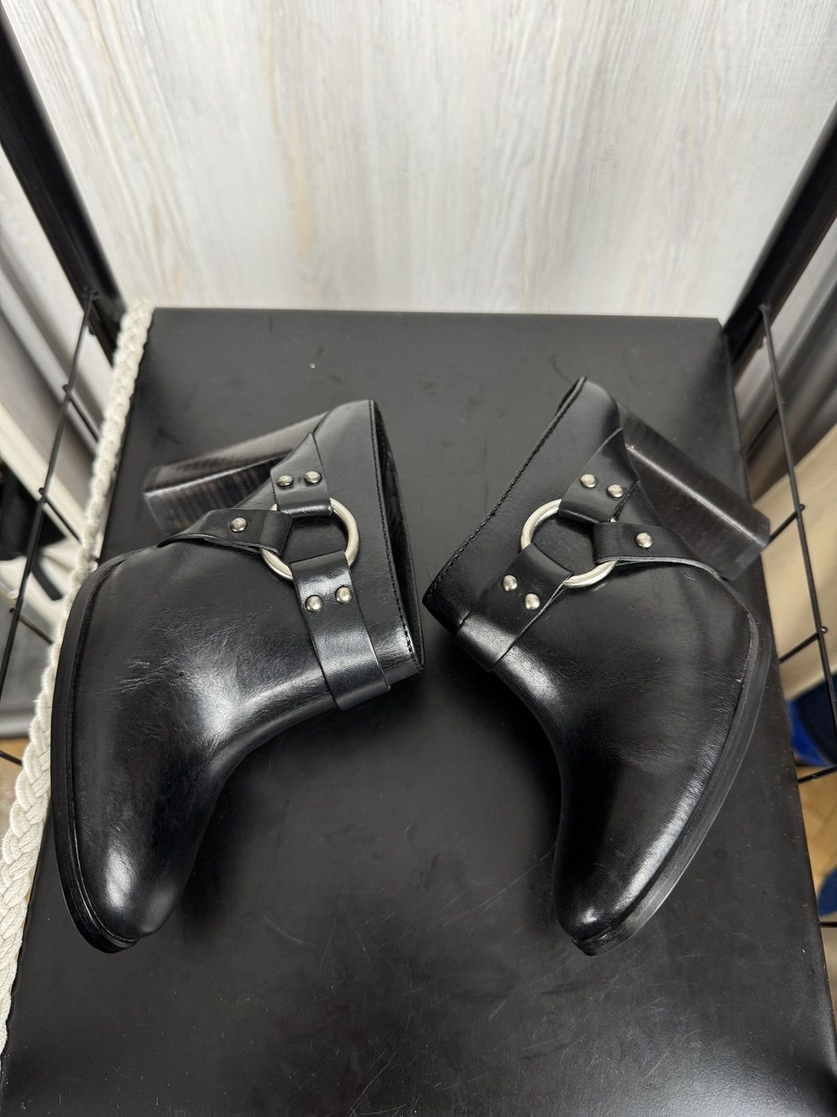 Frye Frye Laurie HarnessBlack leather Mules boots size 6 w box Size US 6 / IT 36 - 12 Thumbnail