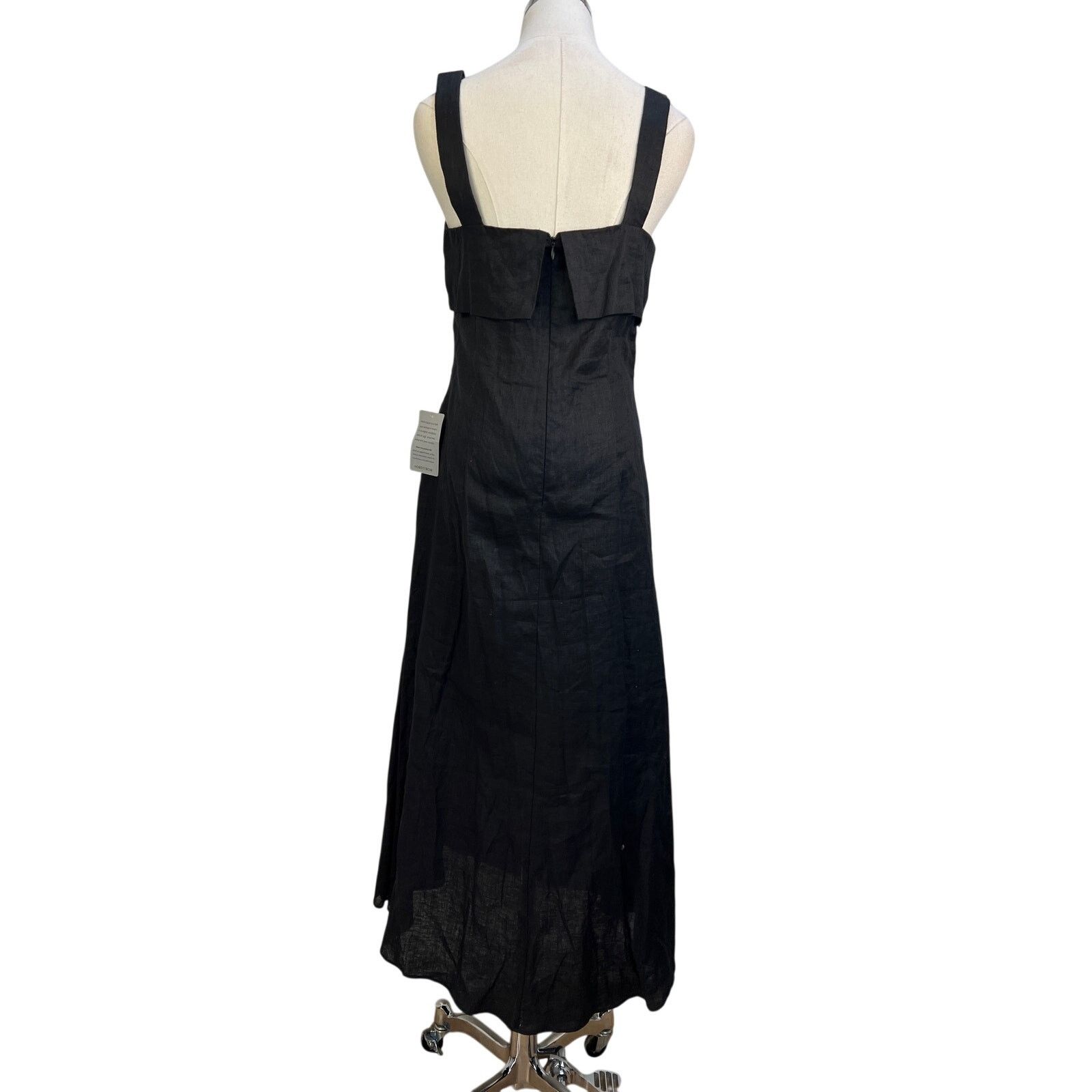 Other Luxley Black Huxely Linen Midi Dress Size M / US 6-8 / IT 42-44 - 10 Thumbnail