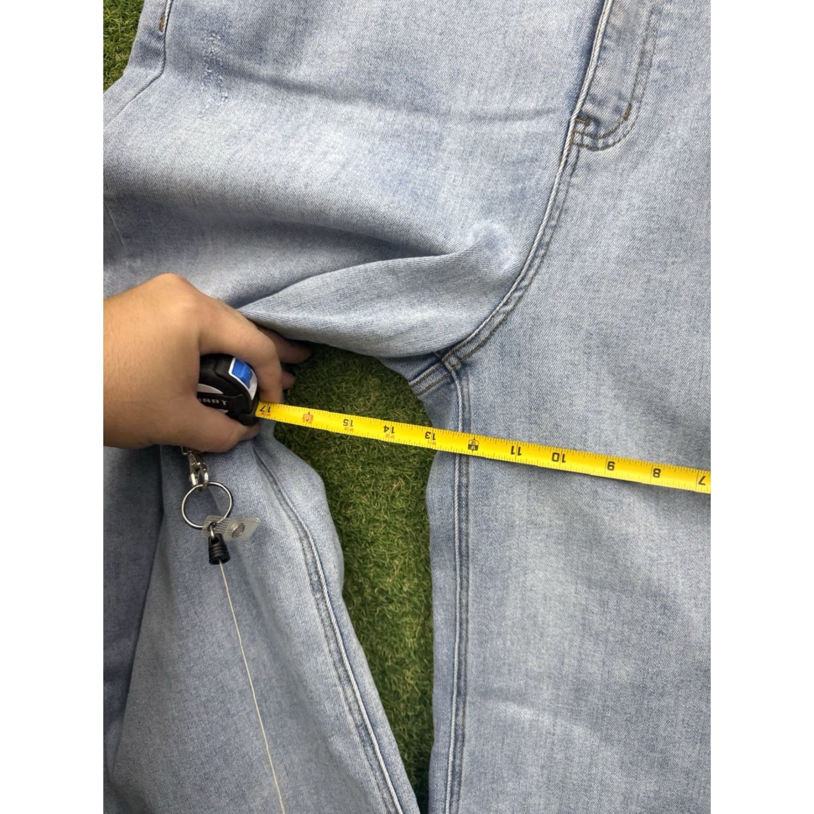 Vintage Risen Jeans 3XL Womens Wide-Leg Light Wash Stretch Baggy Y2K Style Denim Cotton Polyester Spandex Jeans Brand: Risen Size 40" / US 18 - 6 Thumbnail