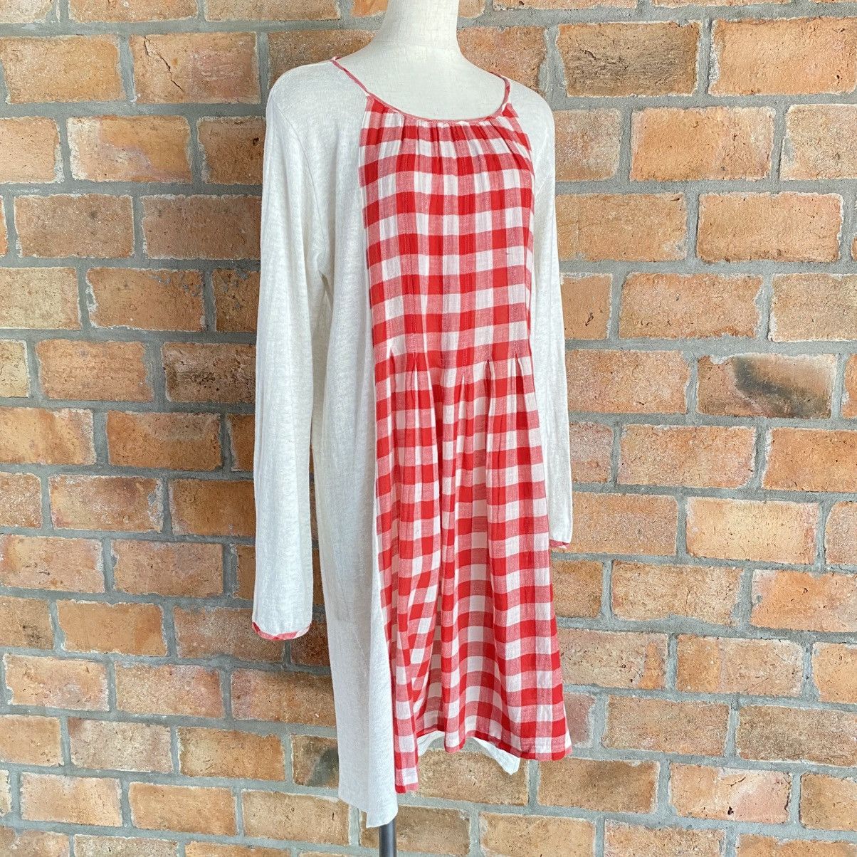 45rpm Red Gingham Panel Long-Sleeve Dress Size XS / US 0-2 / IT 36-38 - 1 Thumbnail