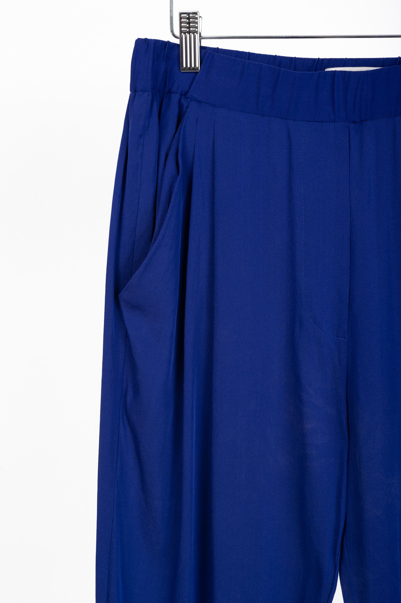 3.1 Phillip Lim 3.1 Phillip Lim AW/14 Blue Silk Crepe Draped Pocket Trousers Size 28" / US 6 / IT 42 - 4 Thumbnail