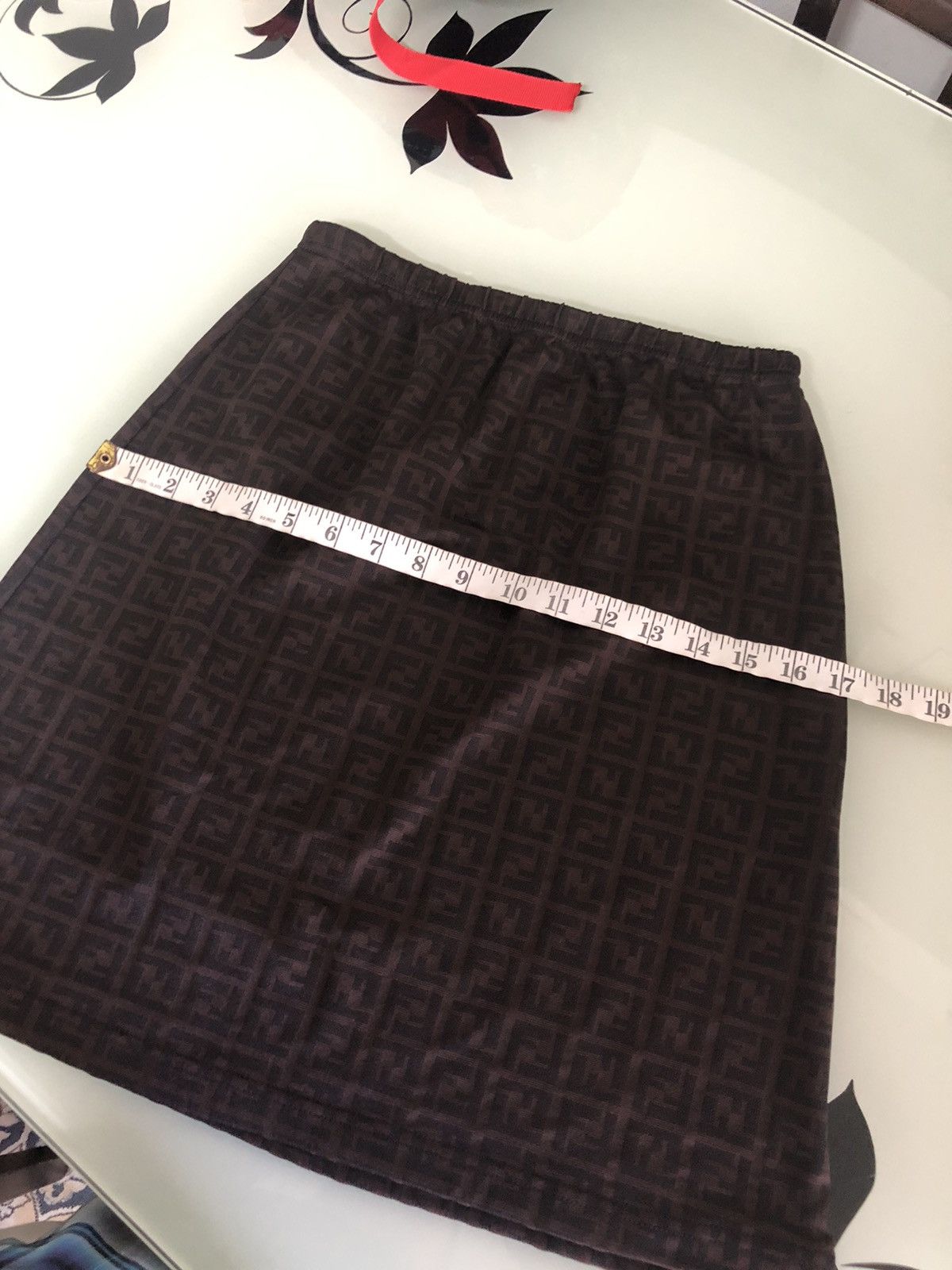 Fendi Vintage Fendi Zucca Monogram Stretchable Mini Skirt Size 30" / US 8 / IT 44 - 16 Thumbnail