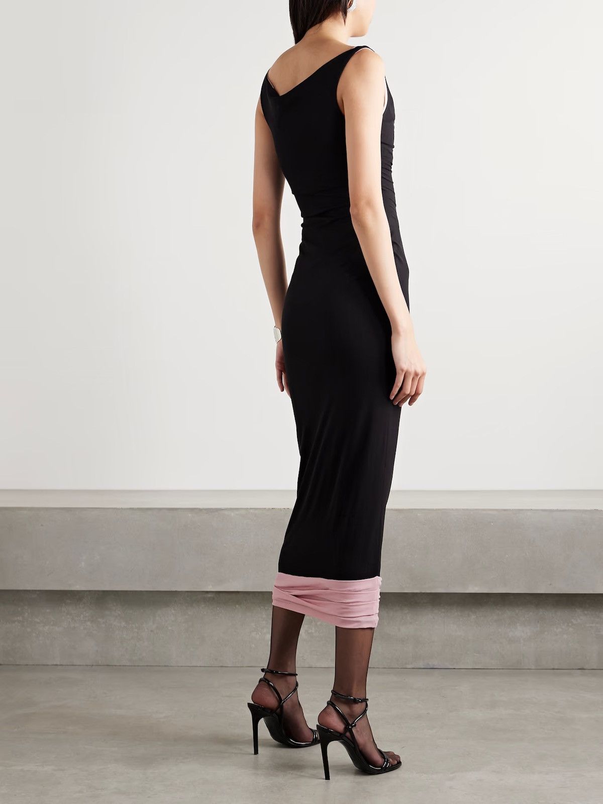 Magda Butrym Layered stretch-silk midi dress Size XS / US 0-2 / IT 36-38 - 3 Thumbnail