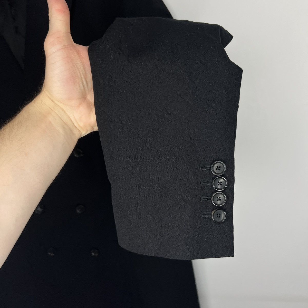 Louis Vuitton Louis Vuitton LV black monogram double breasted blazer 48 Size 48R - 6 Thumbnail