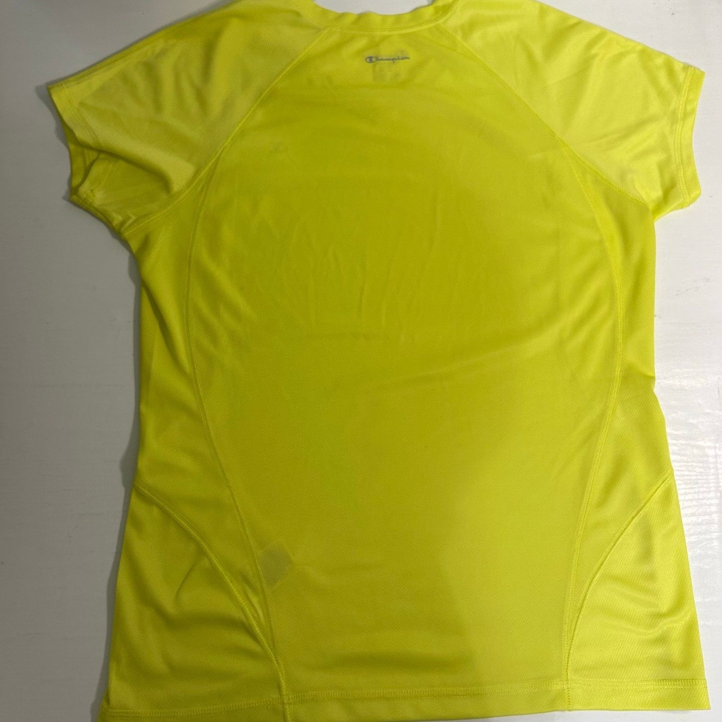 Champion Champion Yellow V-Neck Athletic Shirt Large Polyester Active Size L / US 10 / IT 46 - 9 Thumbnail