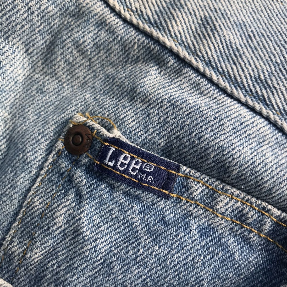 Lee × Vintage Vintage Big Size 42 Mr Lee Rider Shortpants Jeans Blue washe Size US 42 / EU 58 - 9 Thumbnail