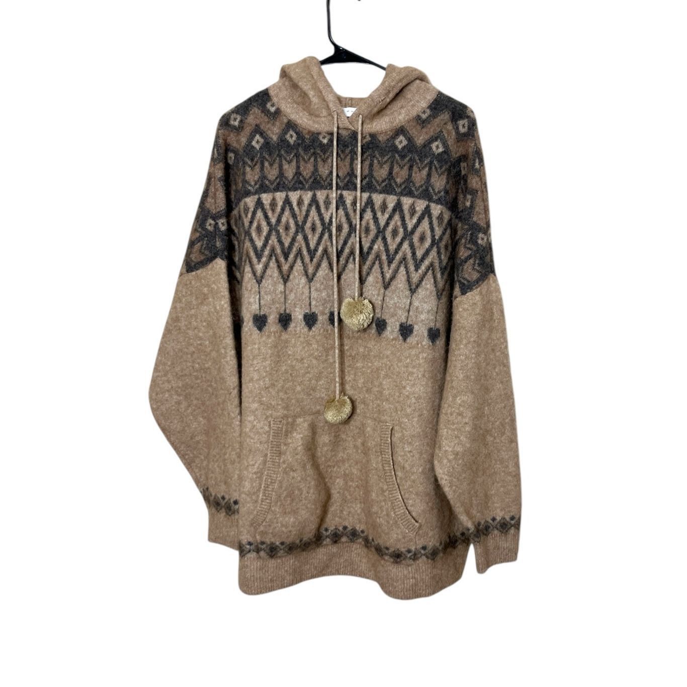 Zara Zara Wool Blend Oversized Hooded Sweater Size M-L Size L / US 10 / IT 46 - 1 Thumbnail