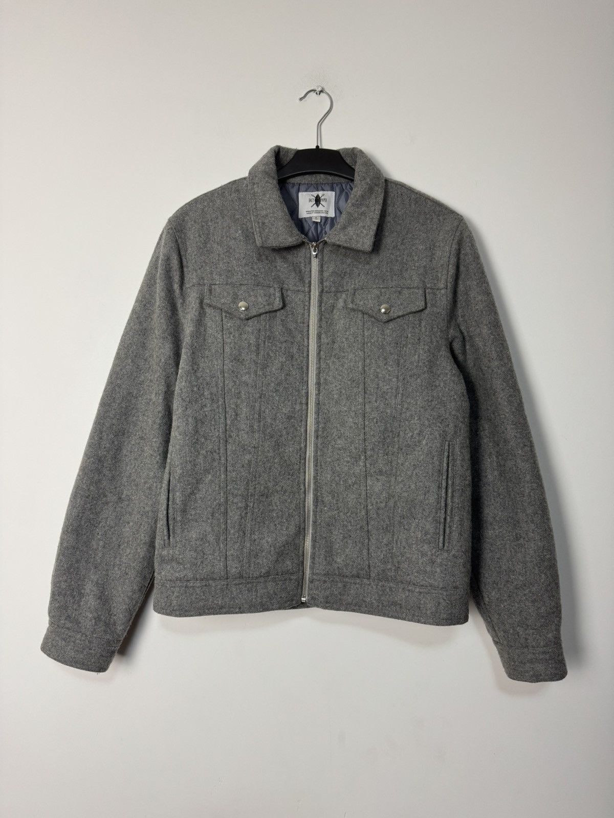 Daily Paper Daily Paper Vintage Grey Wool Trucker Jacket Basic Stlye Size US L / EU 52-54 / 3 - 1 Thumbnail