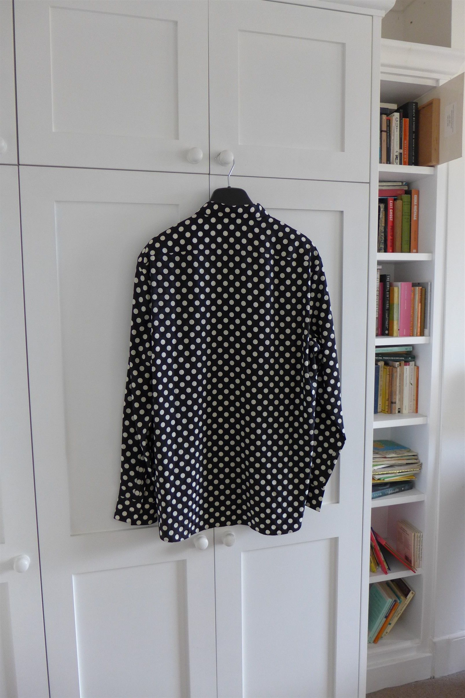 Saint Laurent Paris Saint Laurent Black Polka Dot Silk Shirt Size US XL / EU 56 / 4 - 6 Thumbnail