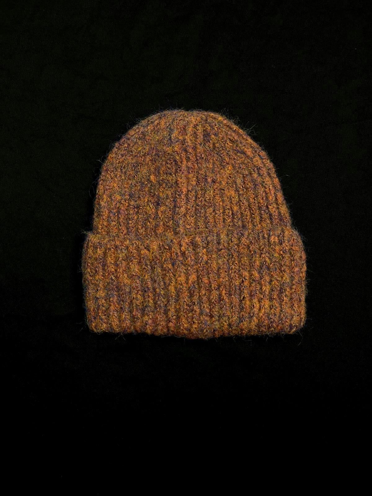 Japanese Brand Brown Ribbed Beanie – Cozy Knit Hat for Fall & Winter Size ONE SIZE - 4 Thumbnail