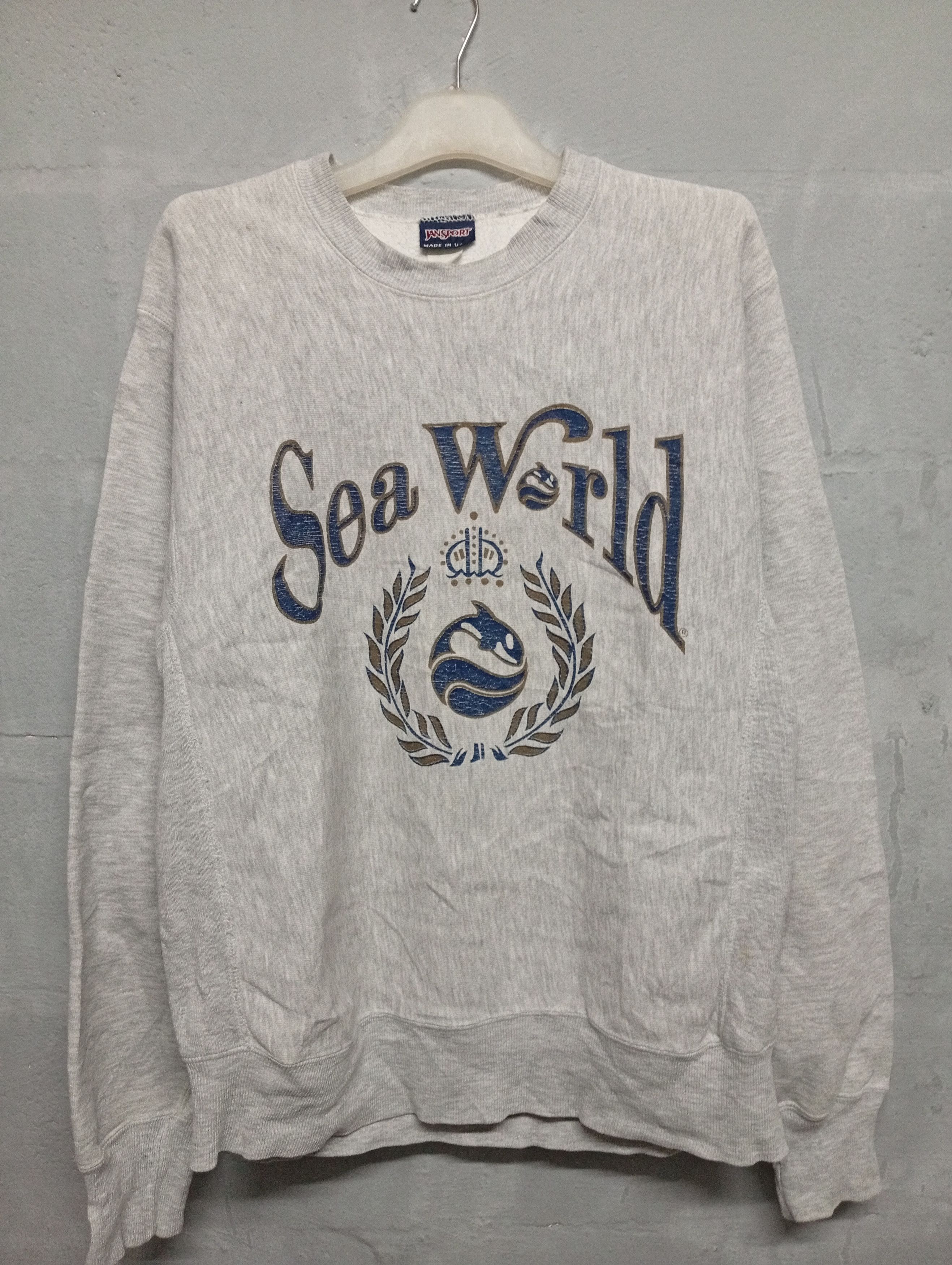 Jansport Vintage Jansport Reverse Weave Sea World 90s Sweatshirt Size US M / EU 48-50 / 2 - 2 Thumbnail