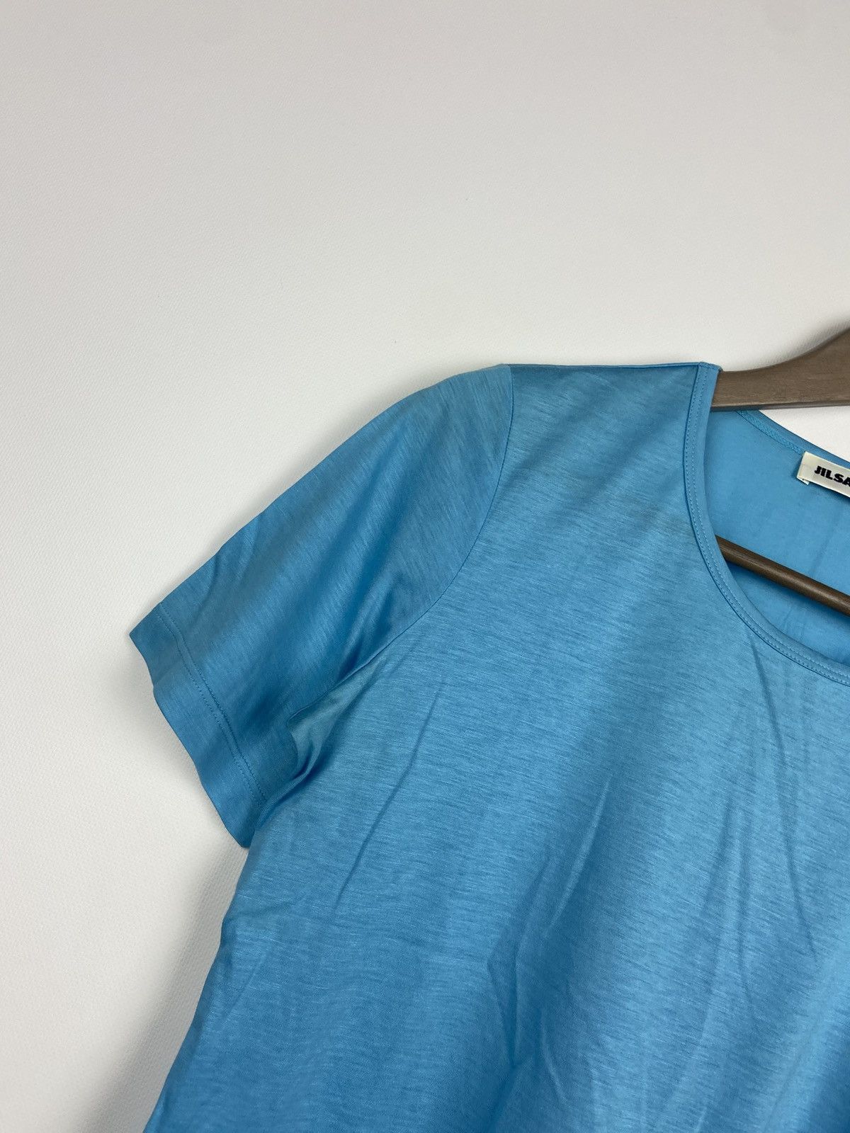 Jil Sander Jil Sander Women's Blue Crewn Neck T-Shirt Sz M Size S / US 4 / IT 40 - 8 Thumbnail