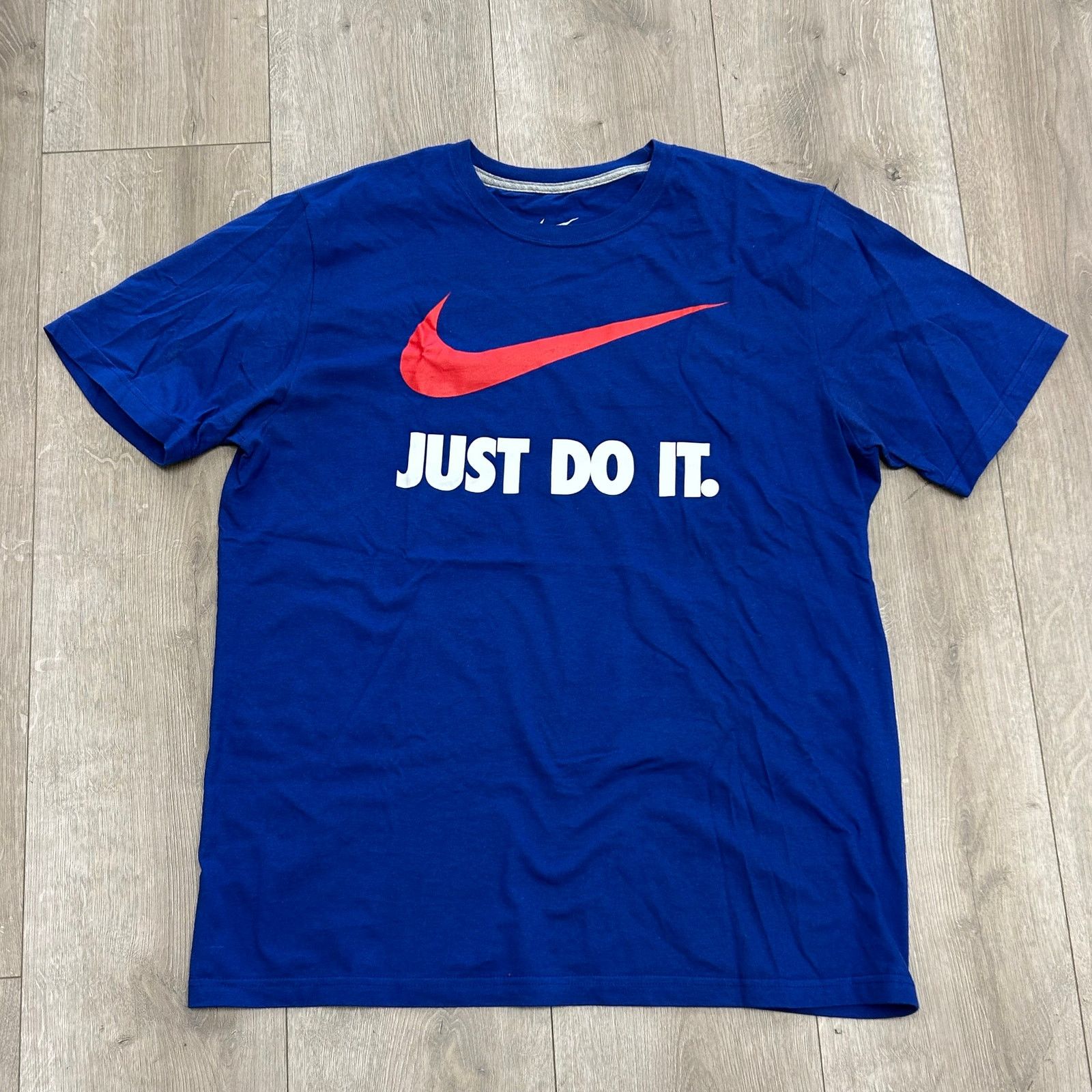 Nike Nike Just Do It Swoosh Logo Blue Tee T Shirt Size Large Size US L / EU 52-54 / 3 - 1 Thumbnail