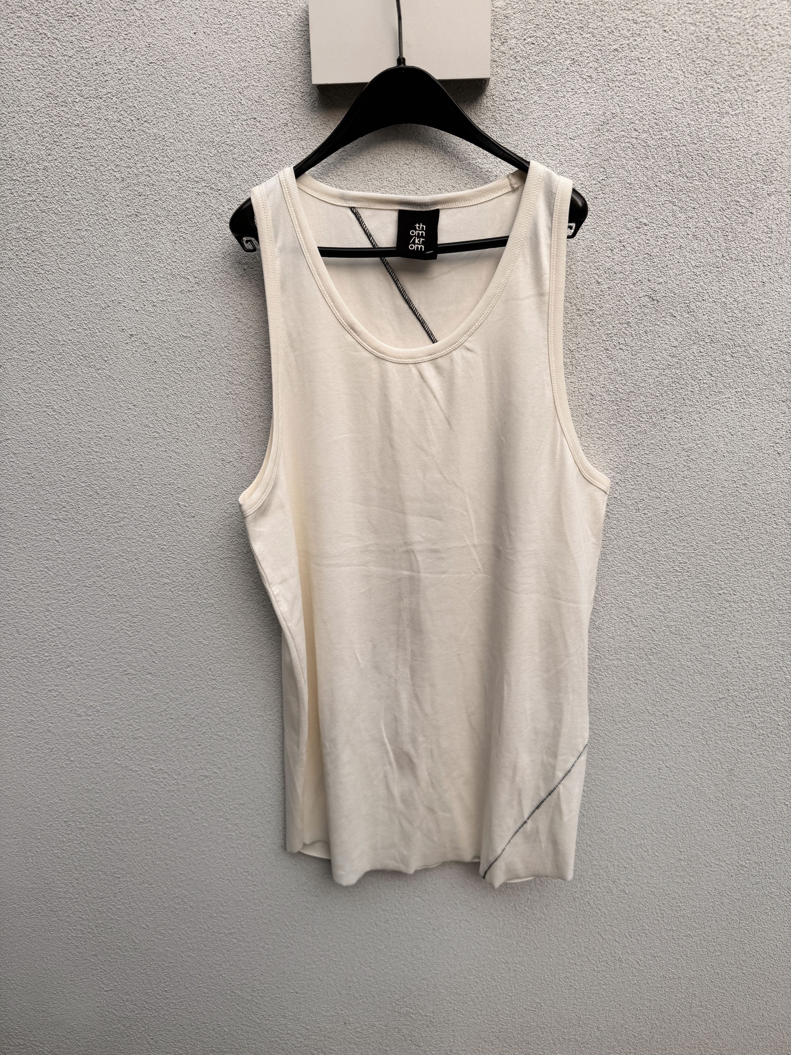 Thom Krom Thom Krom White Cream Tank Top XL Size US XL / EU 56 / 4 - 1 Thumbnail