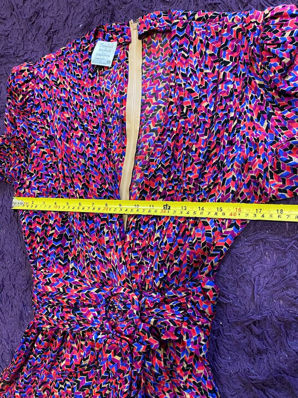Vintage Vintage Women Silk Dress Handmade Floral Print Size L / US 10 / IT 46 - 9 Thumbnail