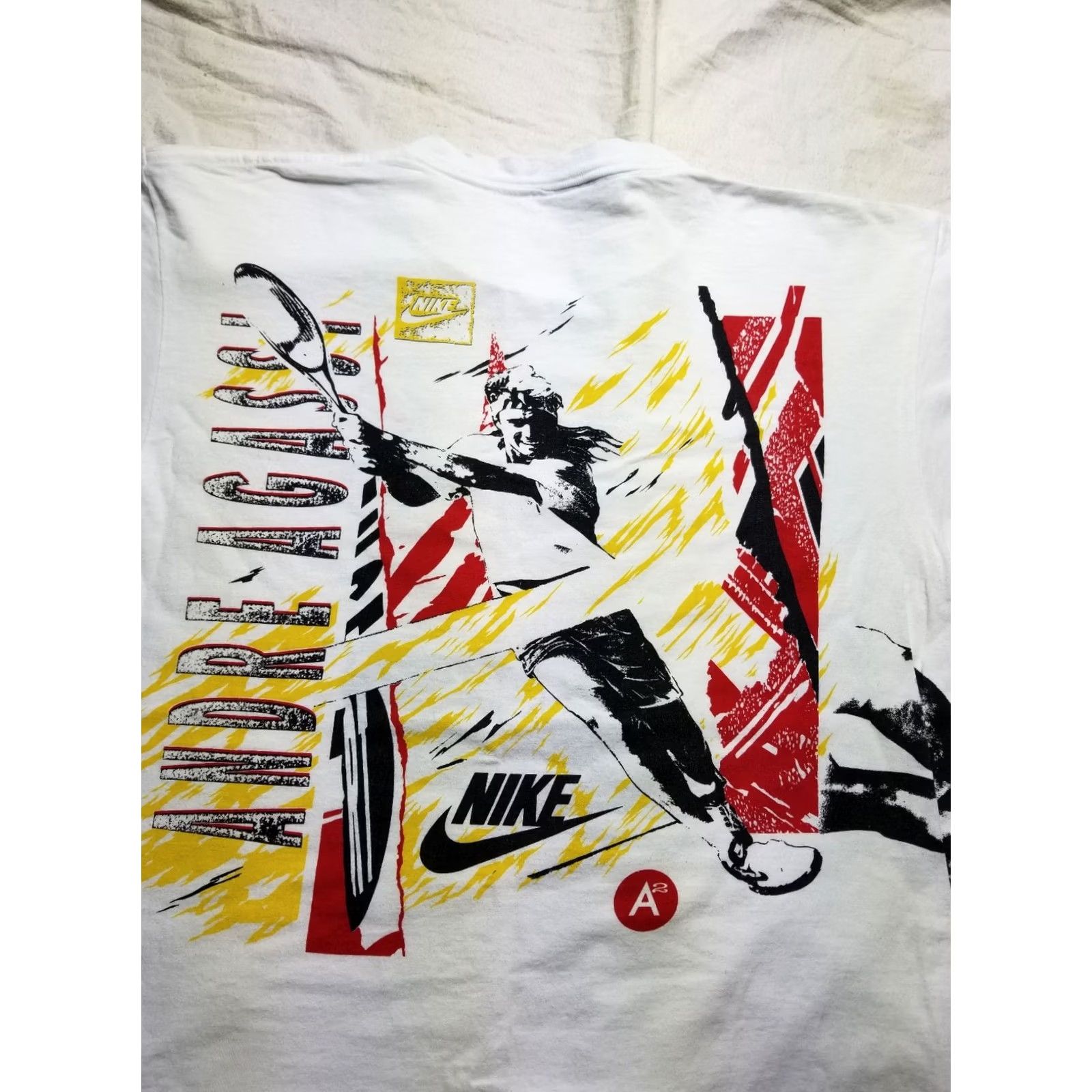 Nike VINTAGE Nike Andre Agassi USA Made Rare 80s VTG XL Shirt Size US XL / EU 56 / 4 - 2 Thumbnail