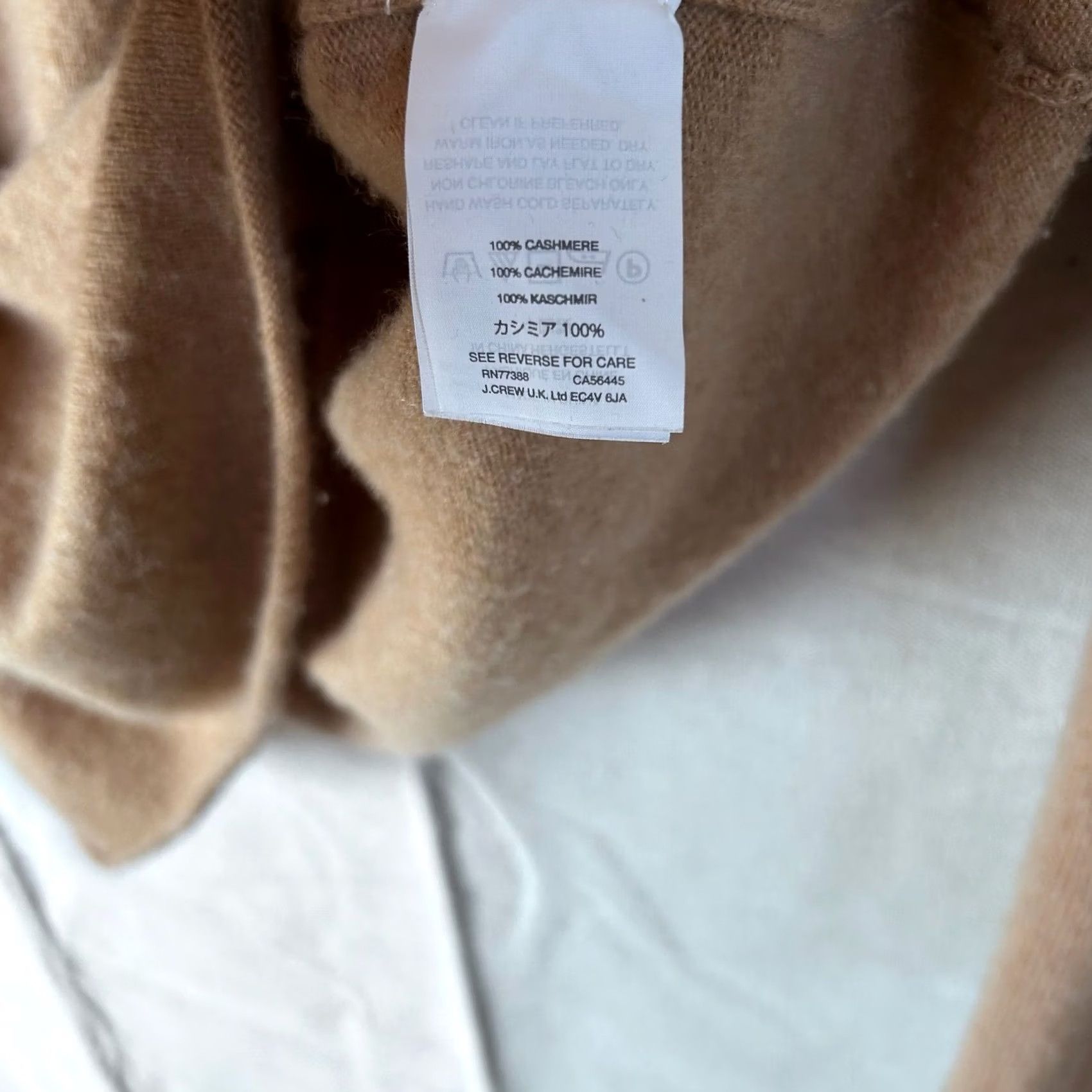 Vintage J. Crew Collection Cashmere Sweater XS Camel Tan Crewneck Long Sleeve 100% Size XS / US 0-2 / IT 36-38 - 4 Thumbnail