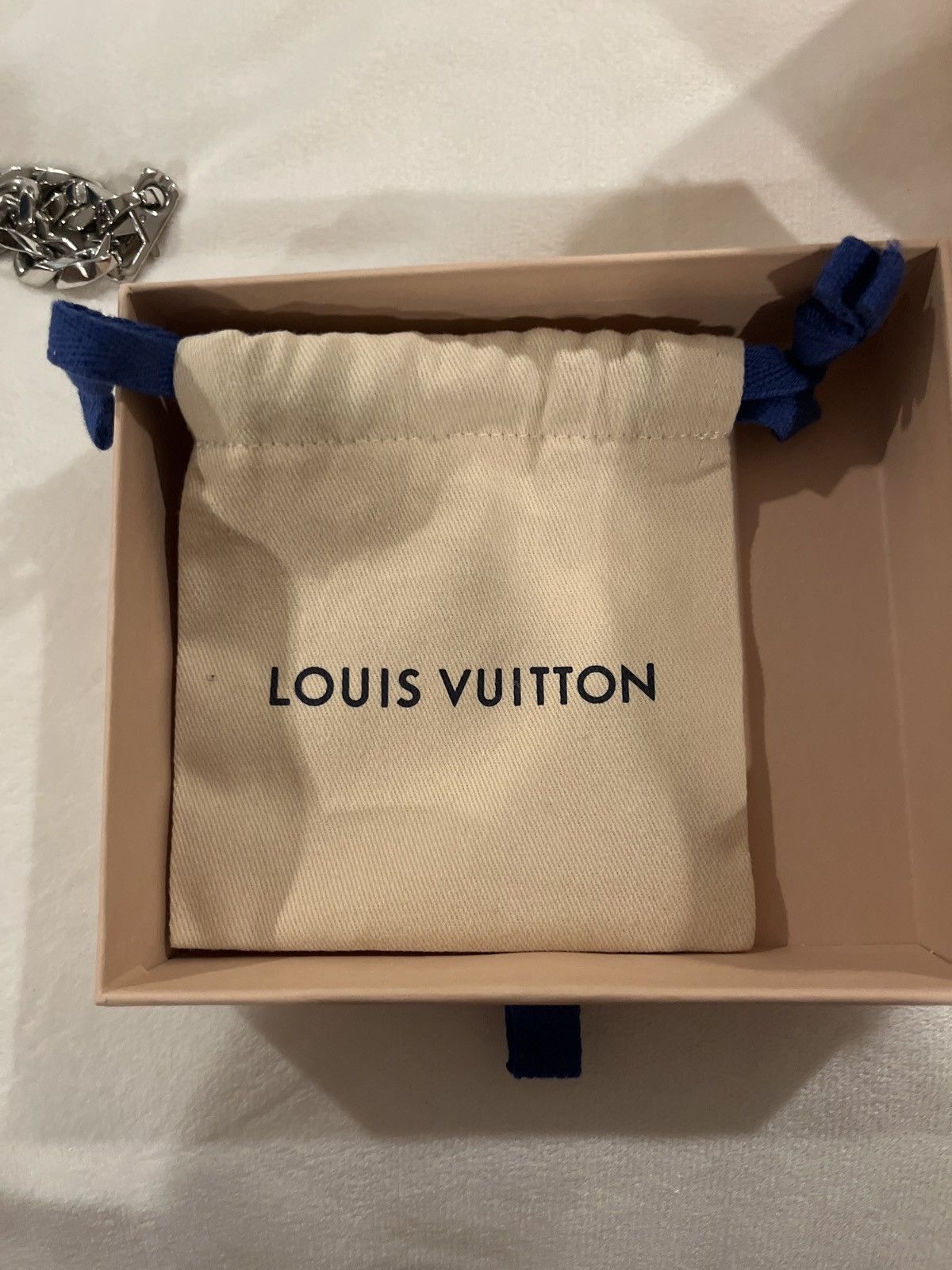 Louis Vuitton LOUIS VUITTON NECKLACE CHAIN MONOGRAM SILVER LV LOGO M69987 Size ONE SIZE - 5 Thumbnail