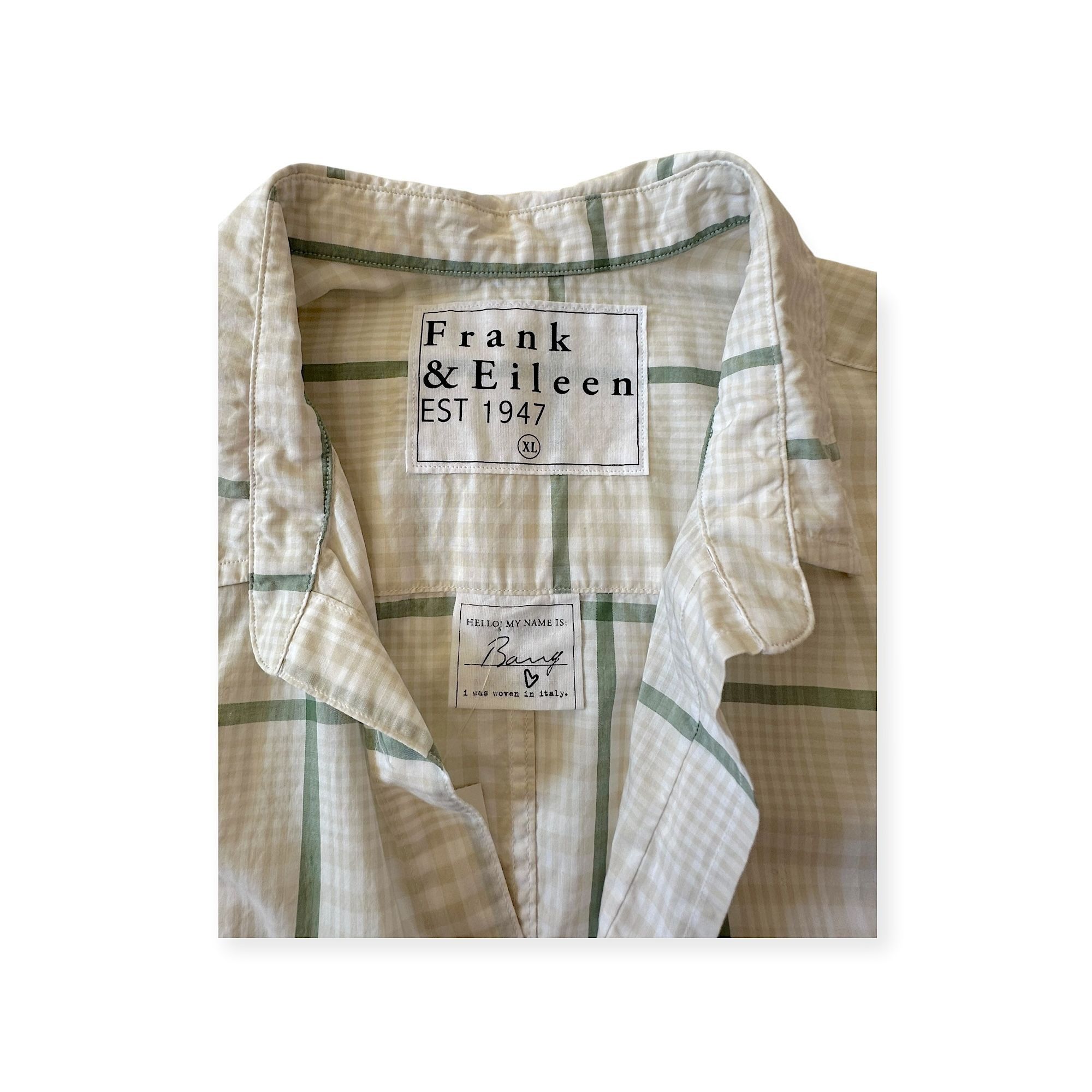 Frank & Eileen Frank & Eileen Barry Shirt, Size XL , Green/sand Check, New, Size XL / US 12-14 / IT 48-50 - 7 Thumbnail