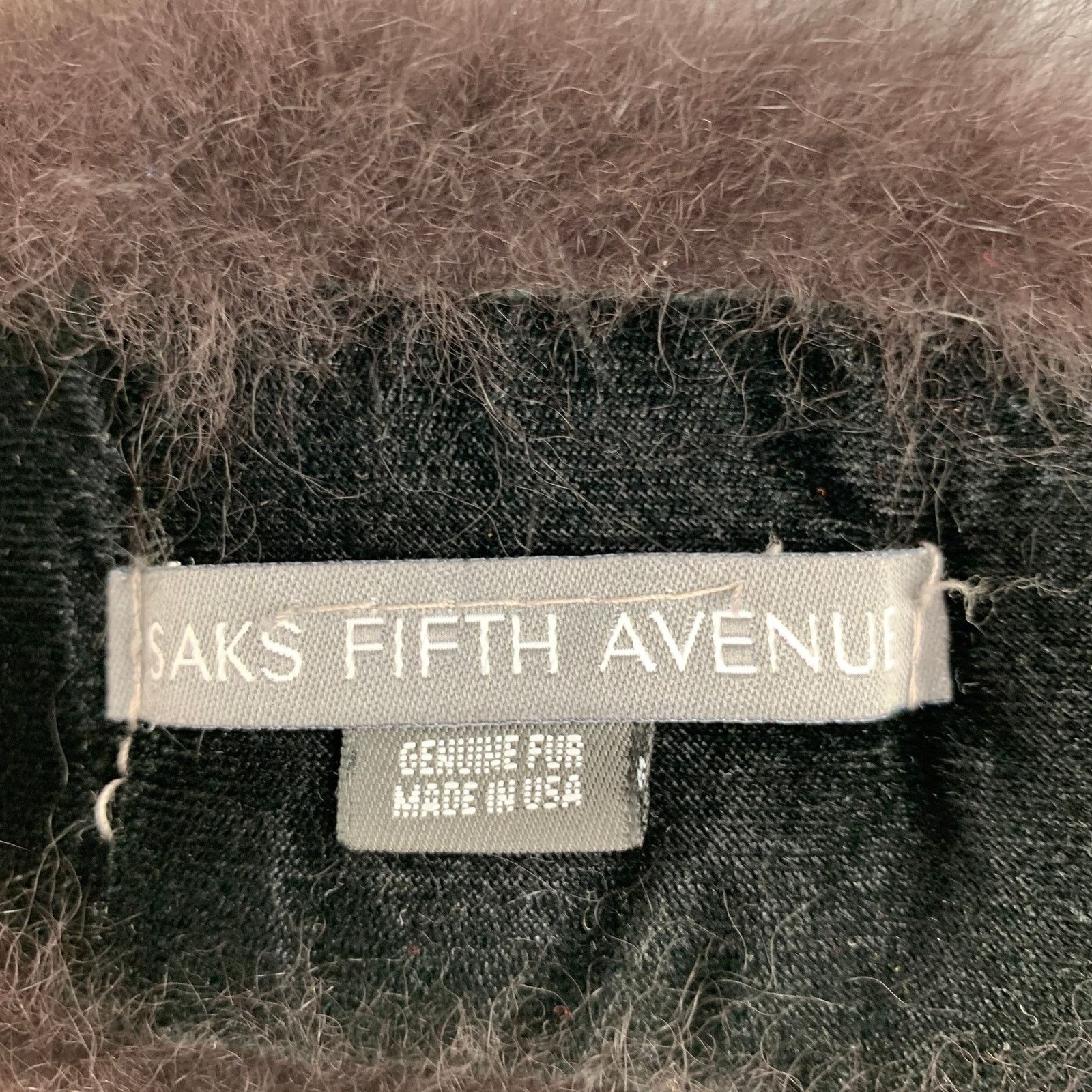 Saks Fifth Avenue SAKS FIFTH AVENUE Brown Fur Scarf Size ONE SIZE - 2 Thumbnail