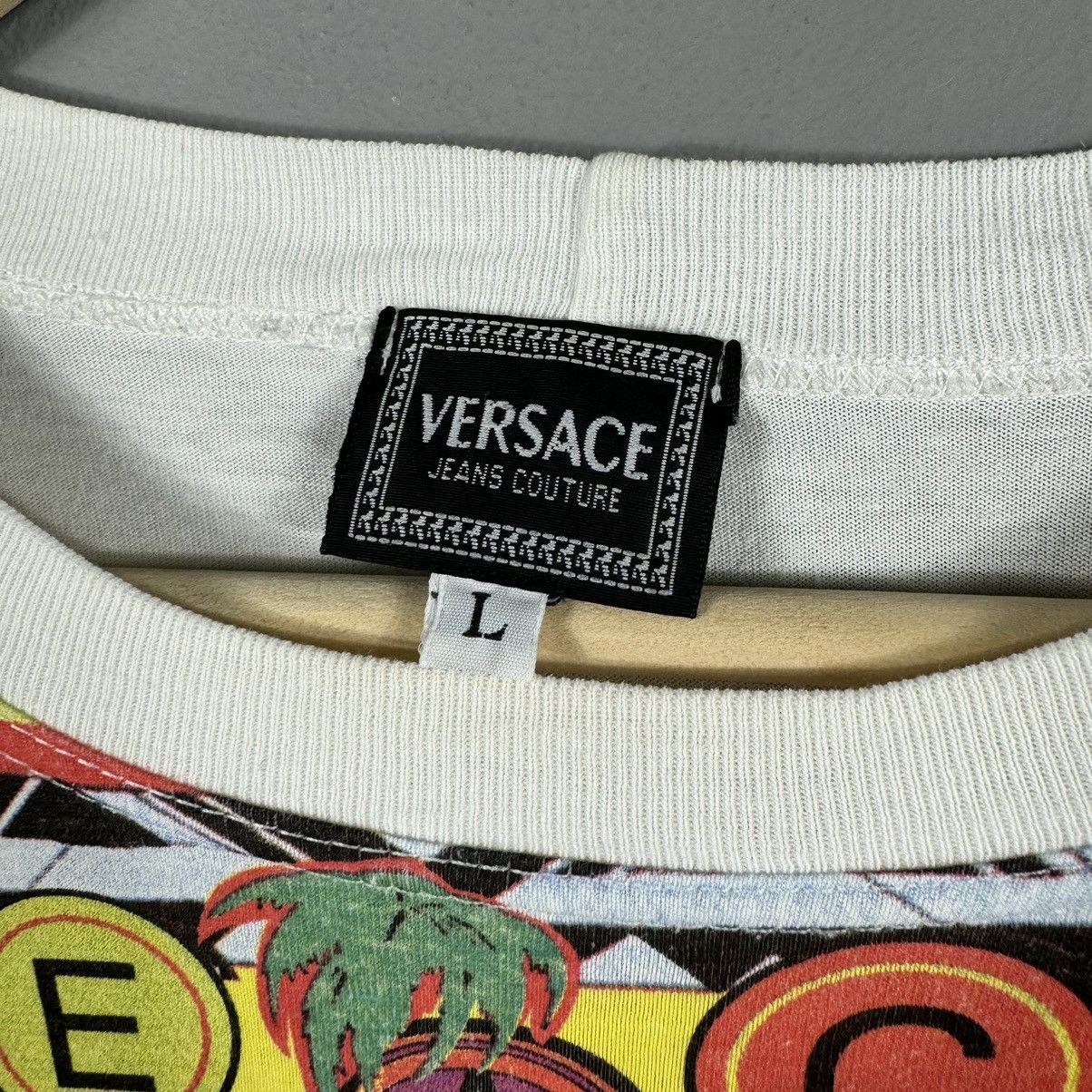Versace × Versace Jeans Couture × Vintage Vintage 90s Versace Jeans Couture Florida Beach T-shirt Size US L / EU 52-54 / 3 - 3 Thumbnail
