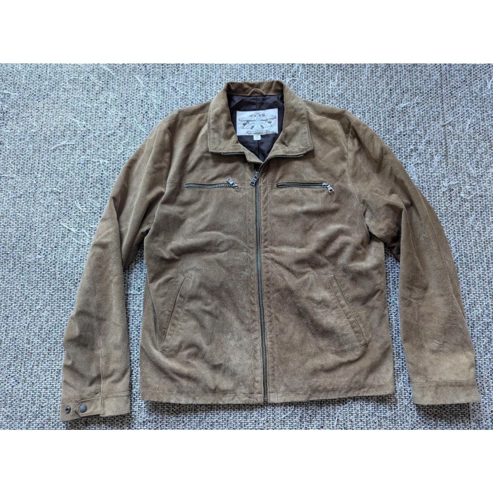 Banana Republic VINTAGE Banana Republic Jacket Motorcycle Leather Split-Suede Cowhide XL Brown Mens XS? Size US XL / EU 56 / 4 - 3 Thumbnail