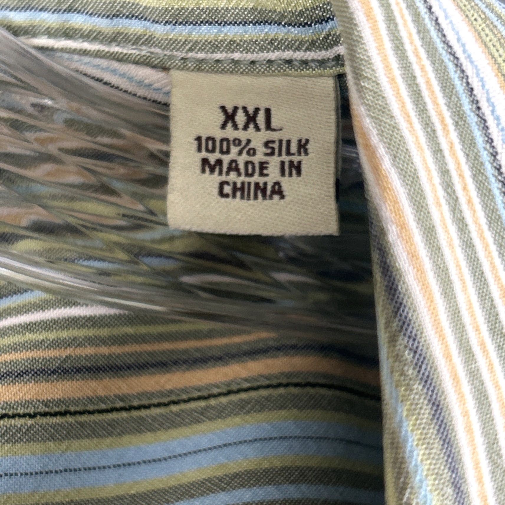 Tommy Bahama Tommy Bahama Shirt Striped Short Sleeve Button-Up 2XL Silk Multicolor Casual Hawaiian Beach 100% Silk Size US XXL / EU 58 / 5 - 5 Thumbnail