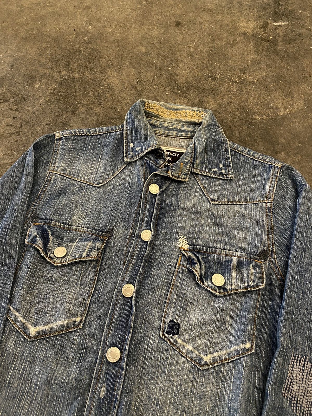 Beauty Beast × Japanese Brand Love & Peace Japan Bagarch Denim Long Shirt Size US S / EU 44-46 / 1 - 5 Thumbnail